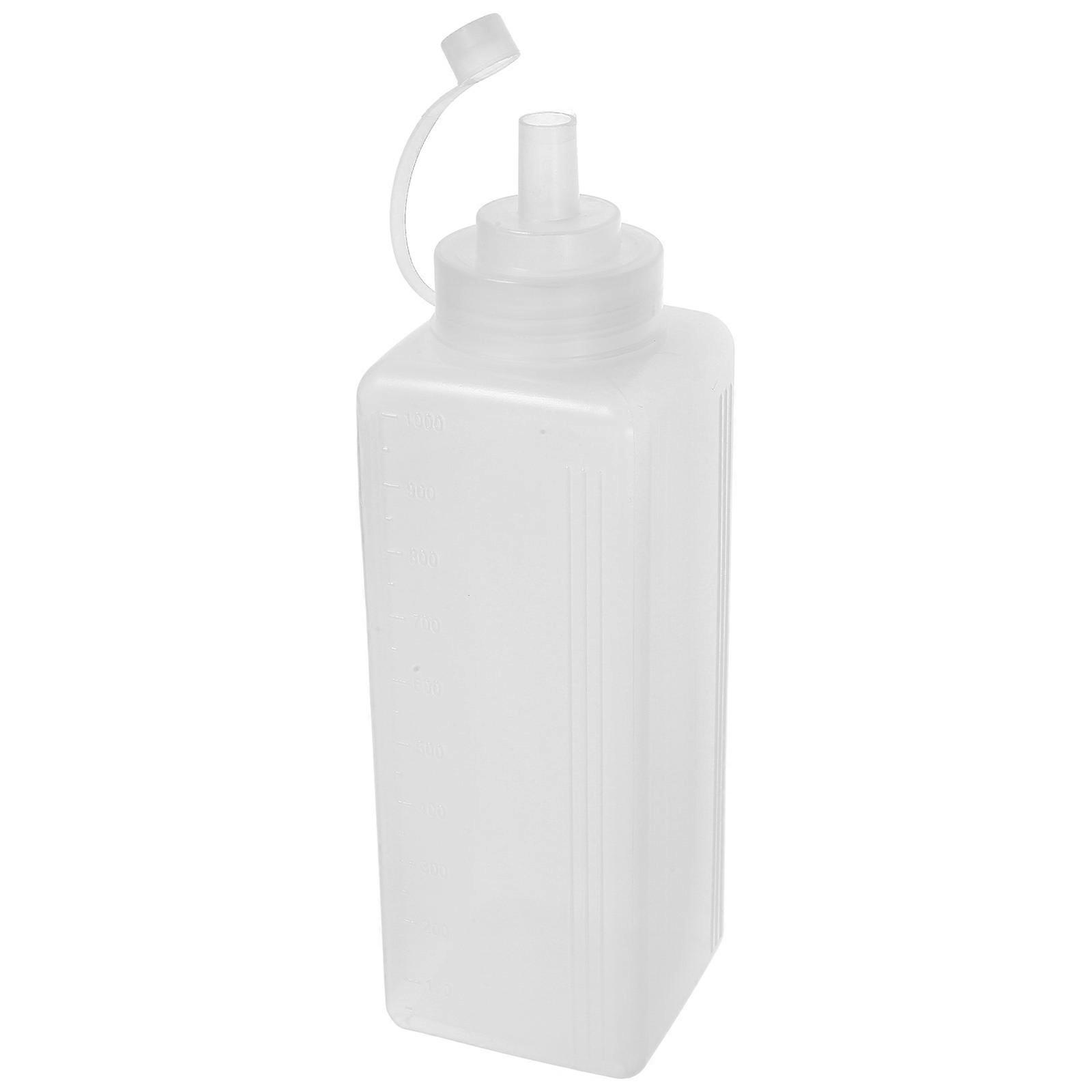 Sauce Bottles Squeeze Plastic Wide Mouth for Storage Use 5Pcs Set