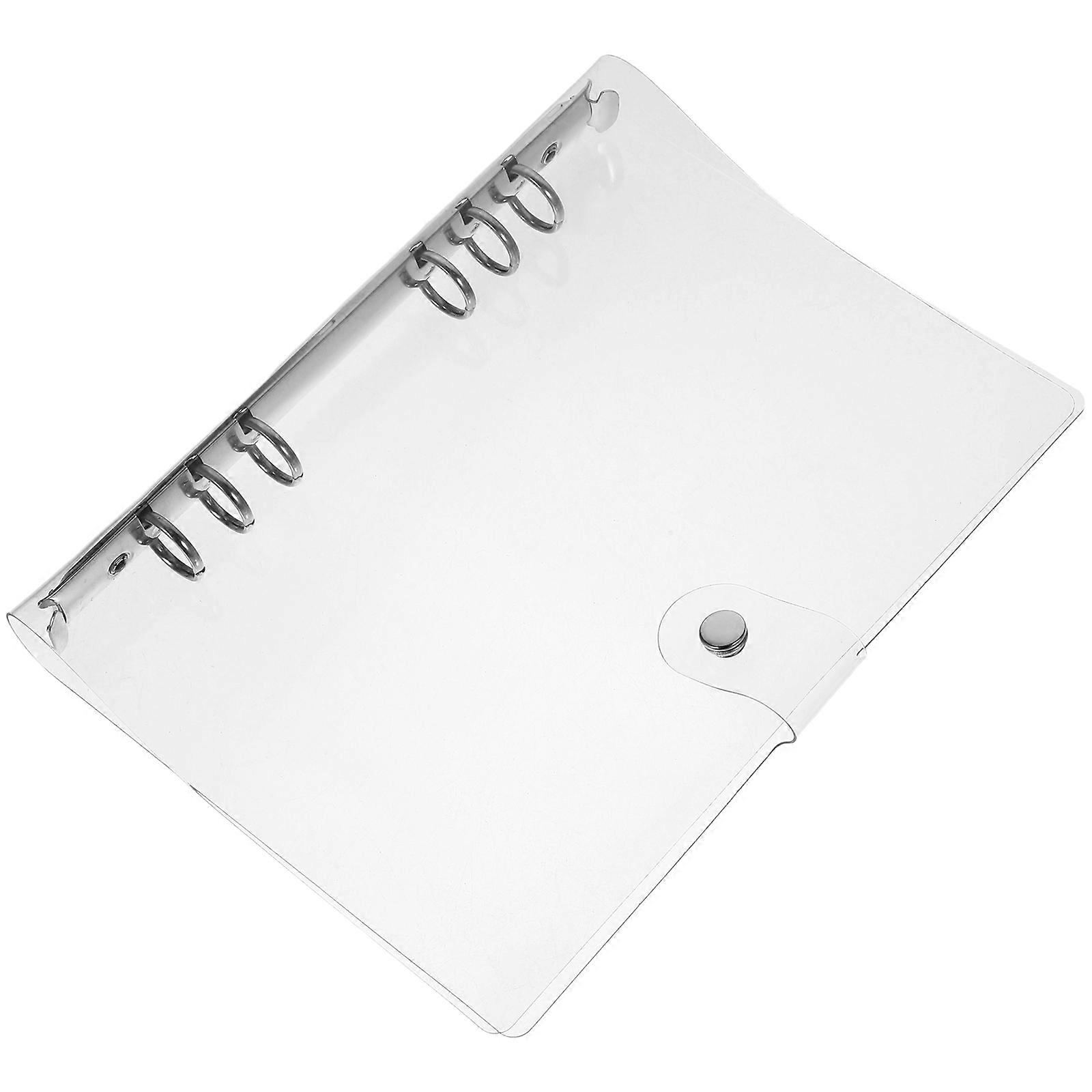 Loose Leaf Binder Cover Document Organization Notebook Shell Clear Design White PVC 1Set