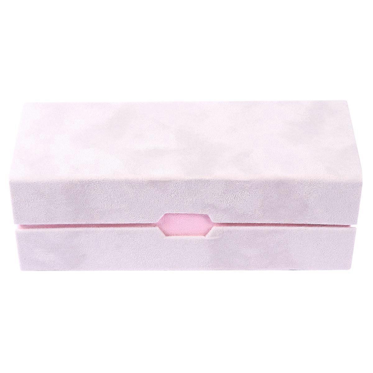 Eyeglasses Storage Case Double Layer for Storage Glasses 2Pcs Beige Slim Design
