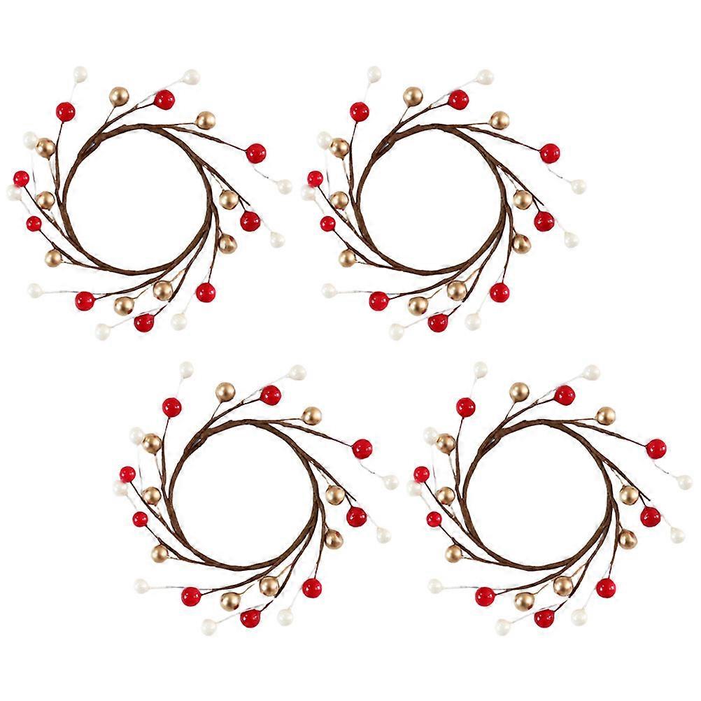 Artificial Berry Wreath for Candle Holder Decorative Use 12Pcs