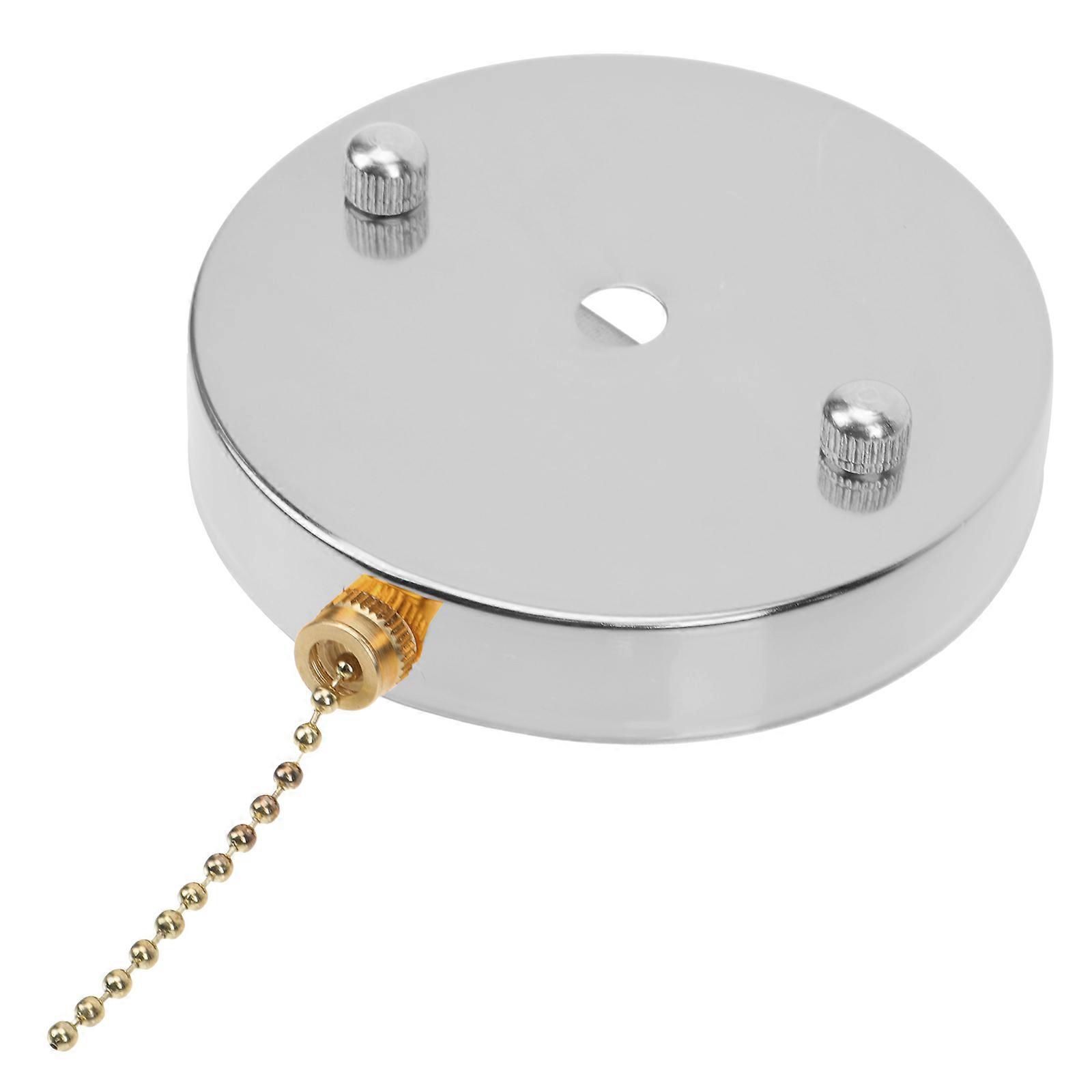 Silver Lamp Accessory Wall Pull Chain Switch for Lamps 1Set Use