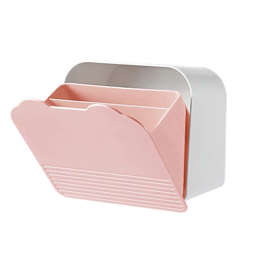 Multi-Purpose Storage Box Wall-Mounted for Storage Use 2Pcs Pink