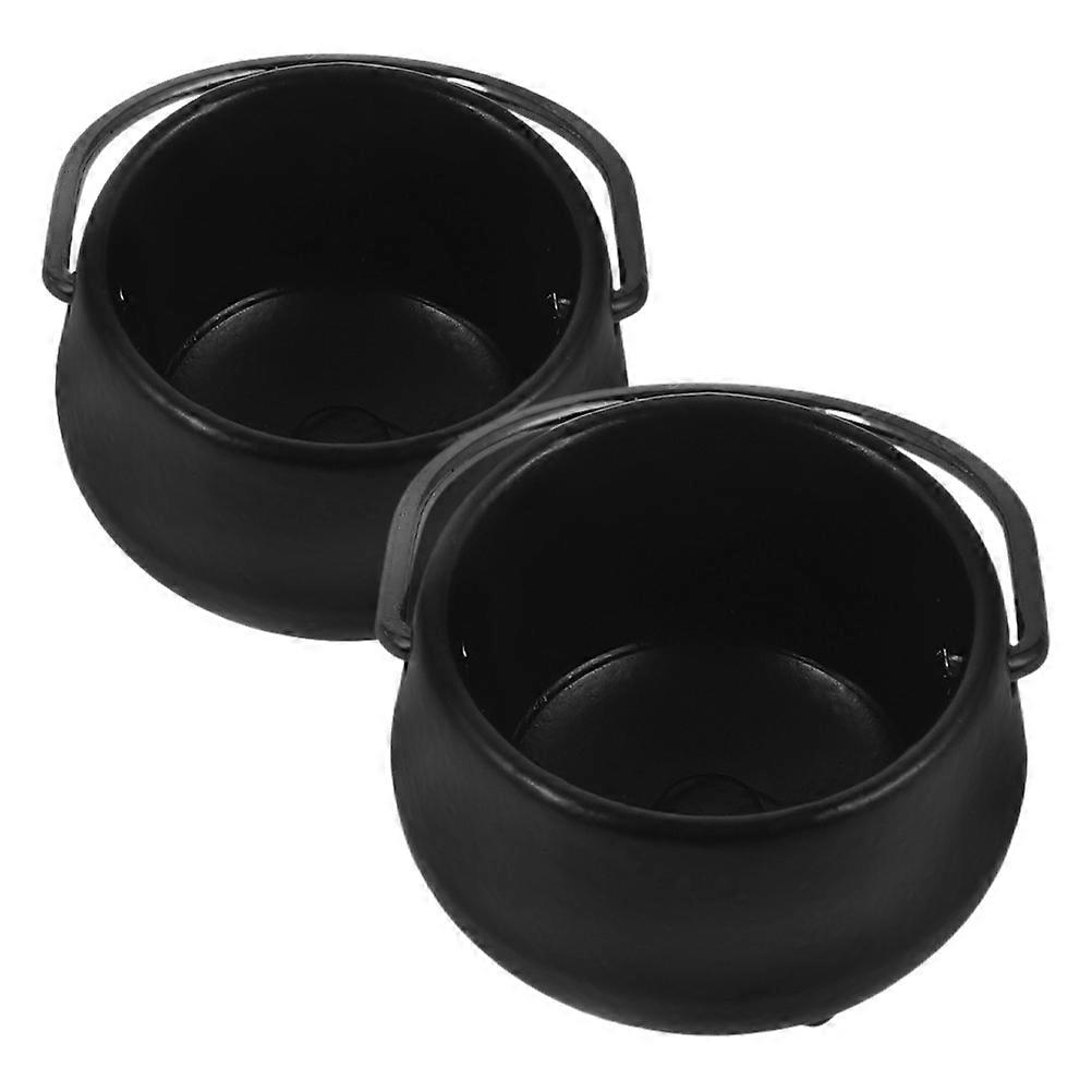 Halloween Miniature Cauldron Dollhouse Accessories 2Pcs Set