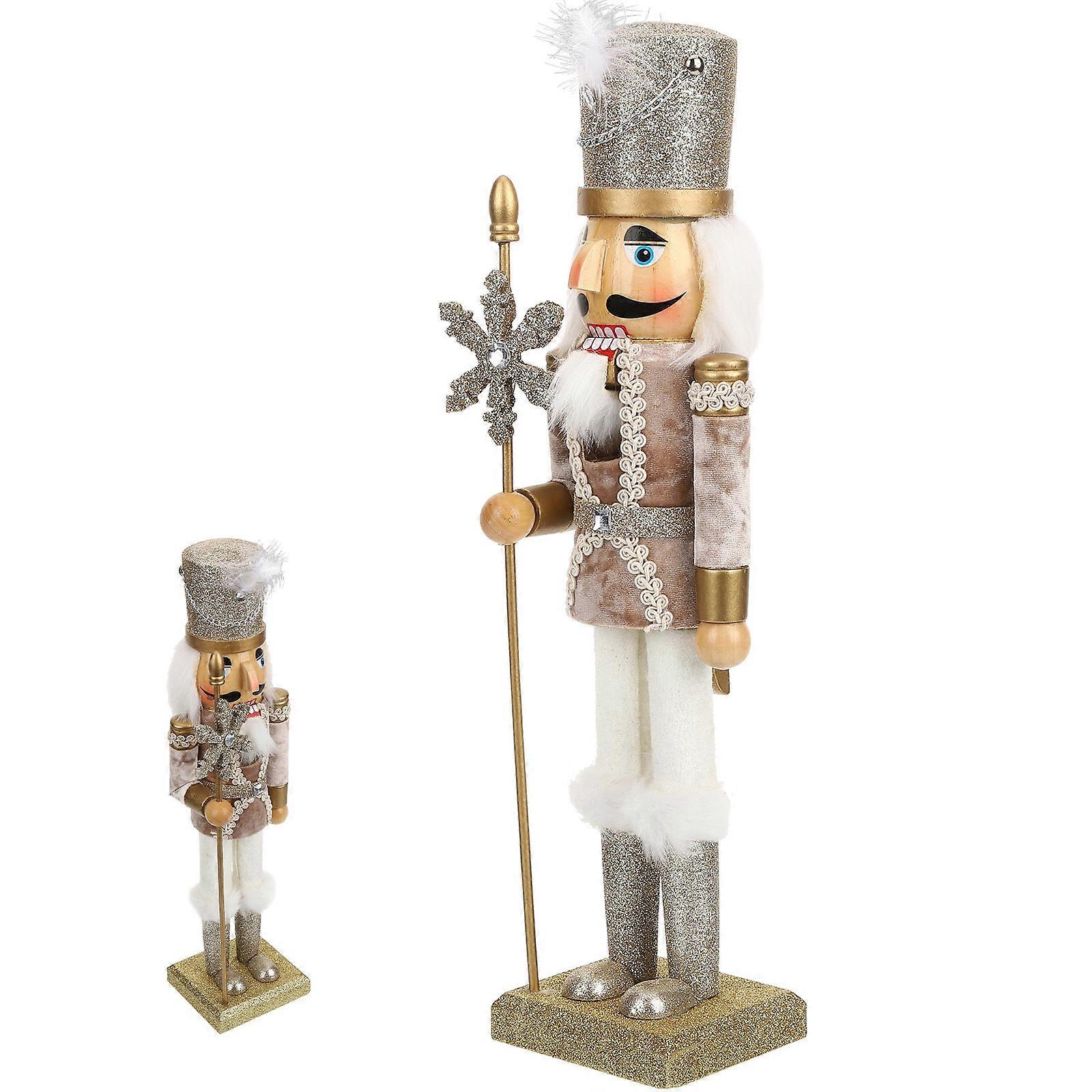 Desktop Christmas Nutcrackers Nutcracker Decor for Decor 2Pcs