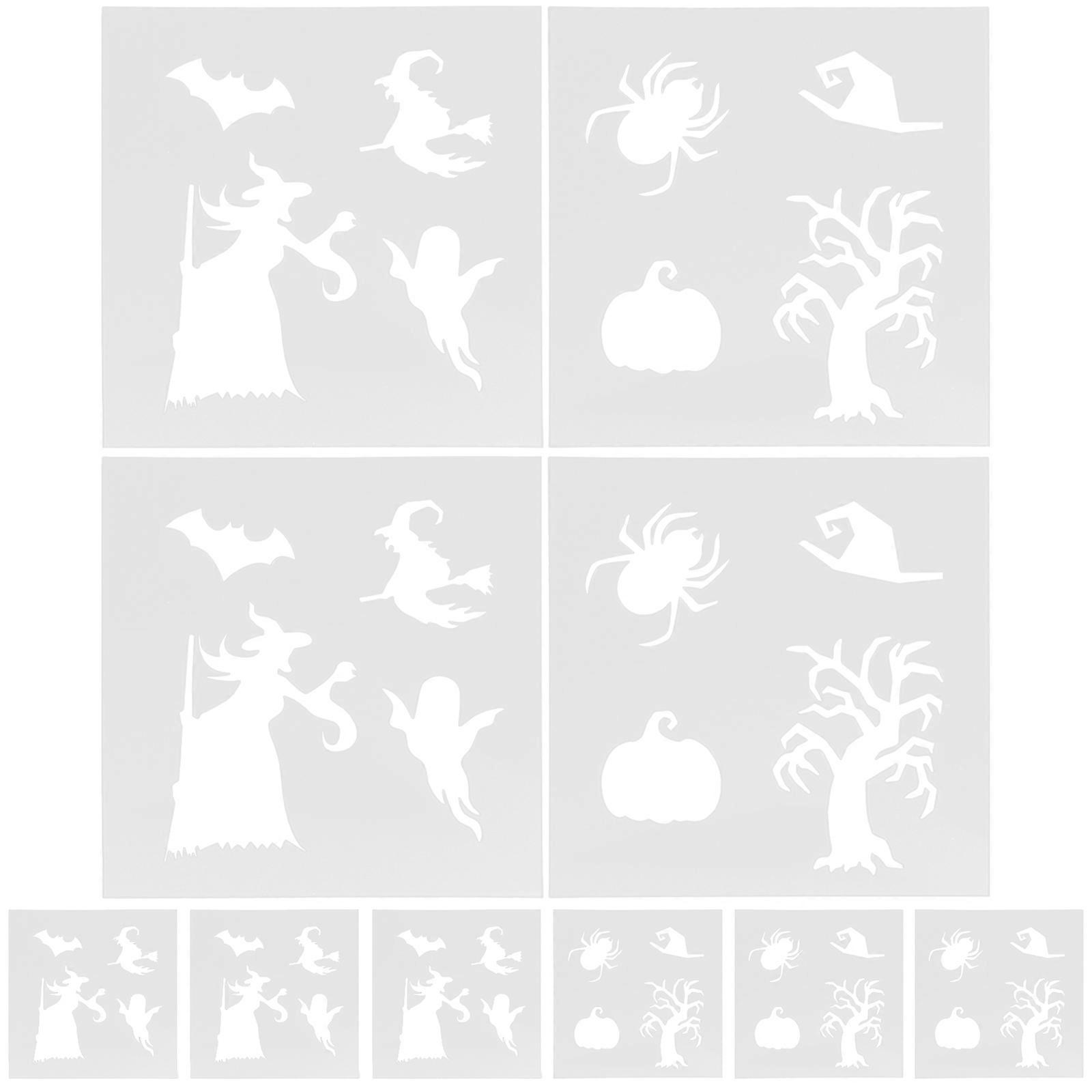 Reusable Printing Stencils 40 Sheets Essential For Craft Enthusiasts Children 14.8x14.8cm Plastic Tool
