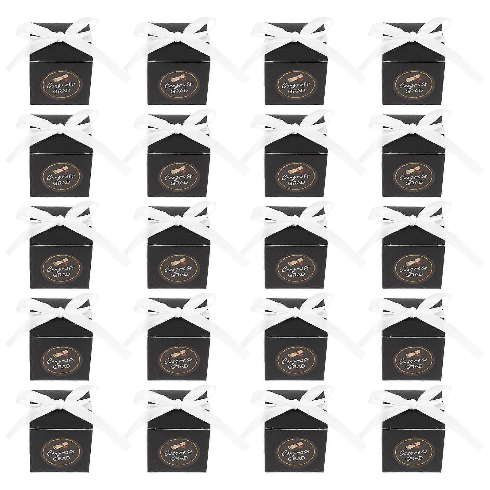 Black Paper Graduation Candy Boxes for Graduation Candy 150Pcs