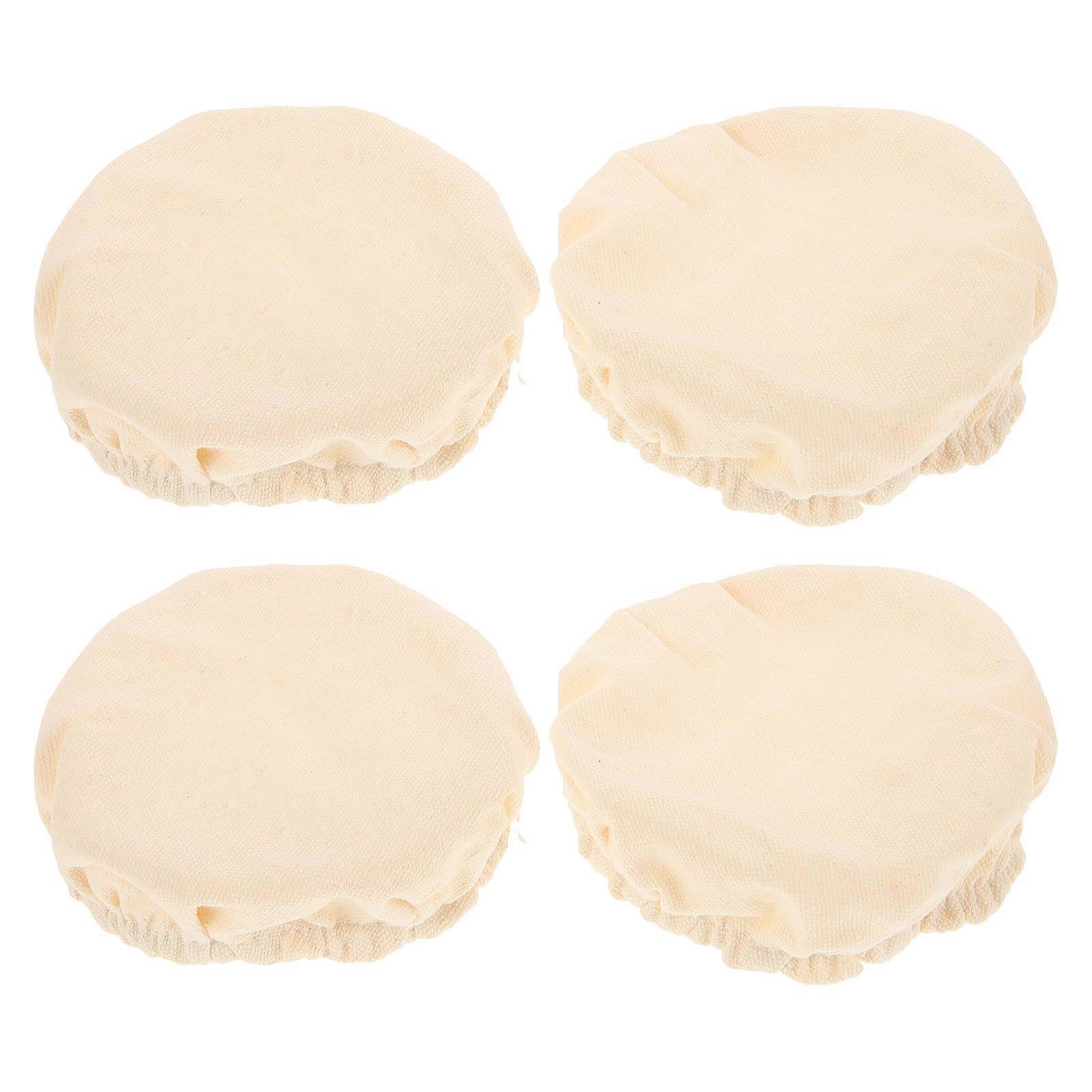 Reusable Jar Cloth Lid Suitable For Bakers And Home Users In Light Yellow For Food Storage With 16 Pcs