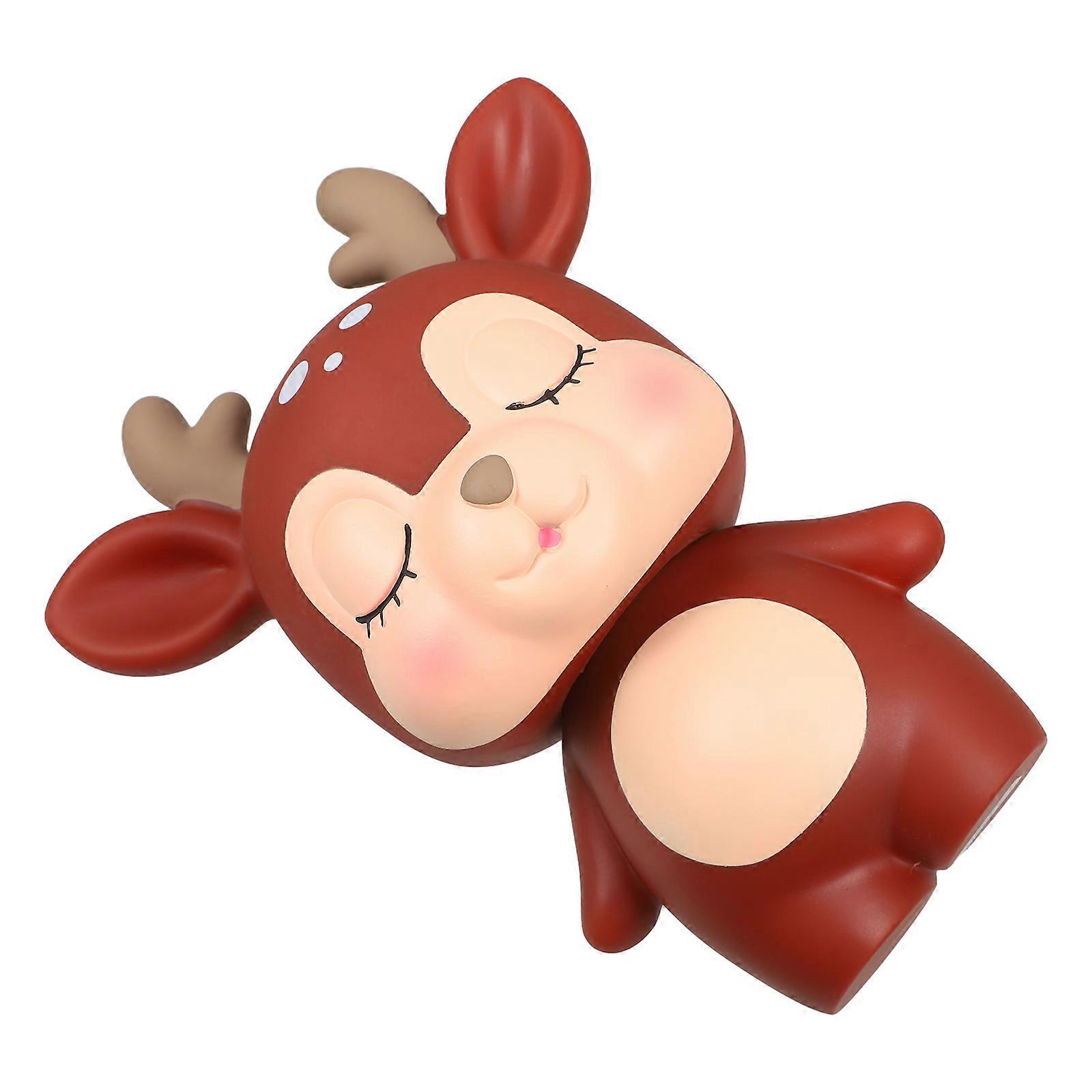 Creative Deer Shaped Cartoon Coin Bank For Children And Adults In Coffee Color Design With Coin Storage Function 1Pack