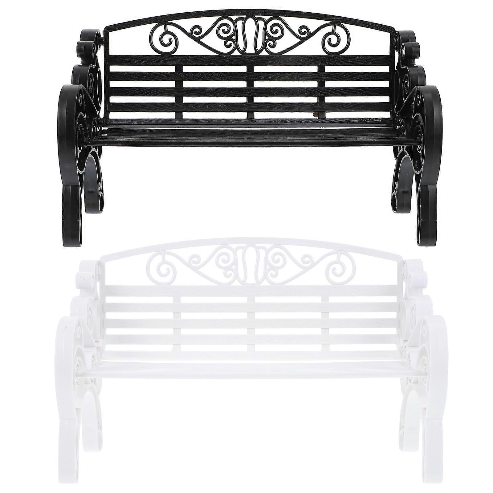 Miniature Bench Park Benches Model for Decoration 6Pcs Set