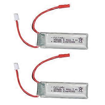 2PCS RC Airplane Lithium Battery 7.4v 600mah RC Airplane Replacement Batteries for WLtoys XK A280 RC Aircraft