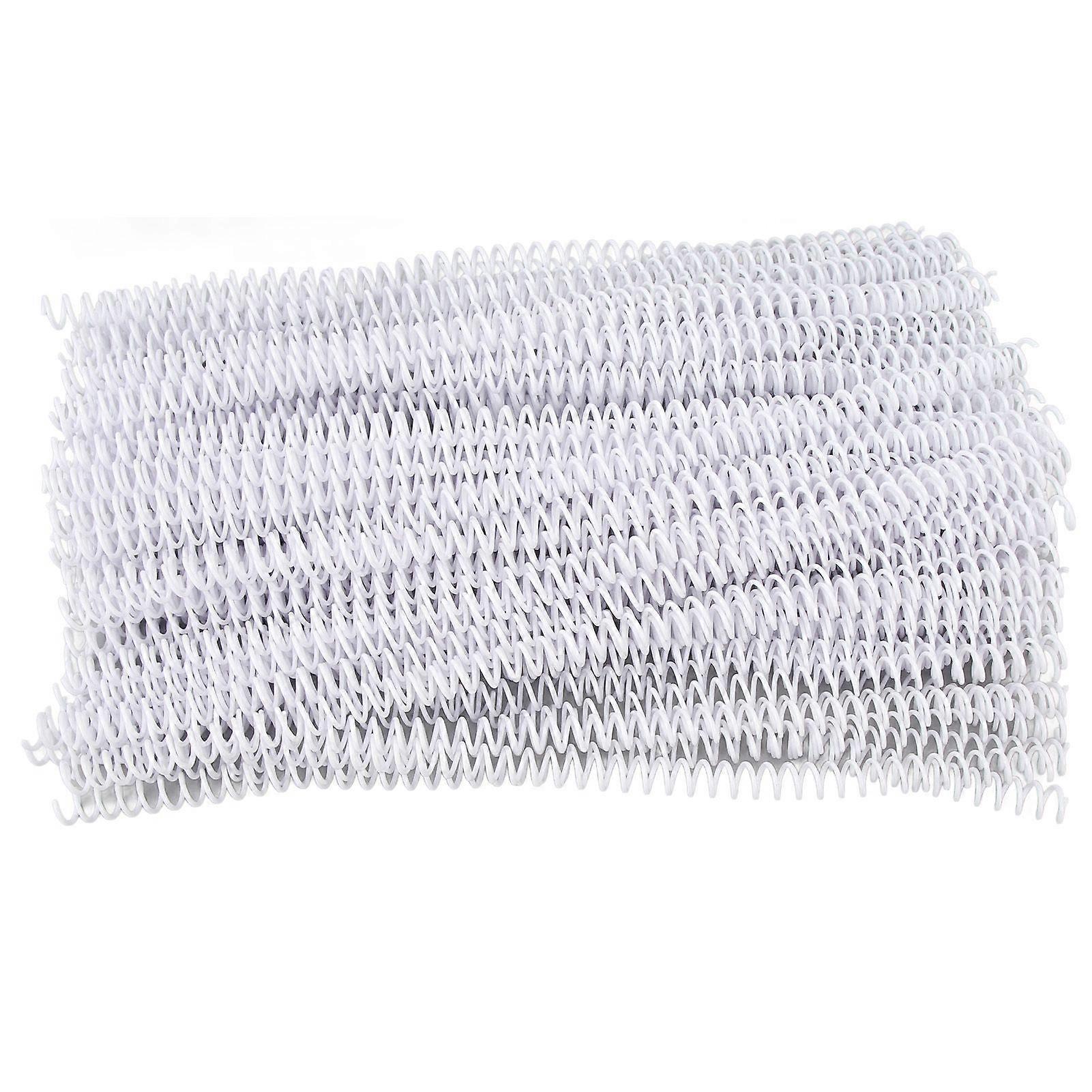 100PCS Spiral Binding Coils 48 Loops 4:1 Pitch A4 Paper Plastic Binding Spines 40 Sheets Capacity 8mm Diameter White