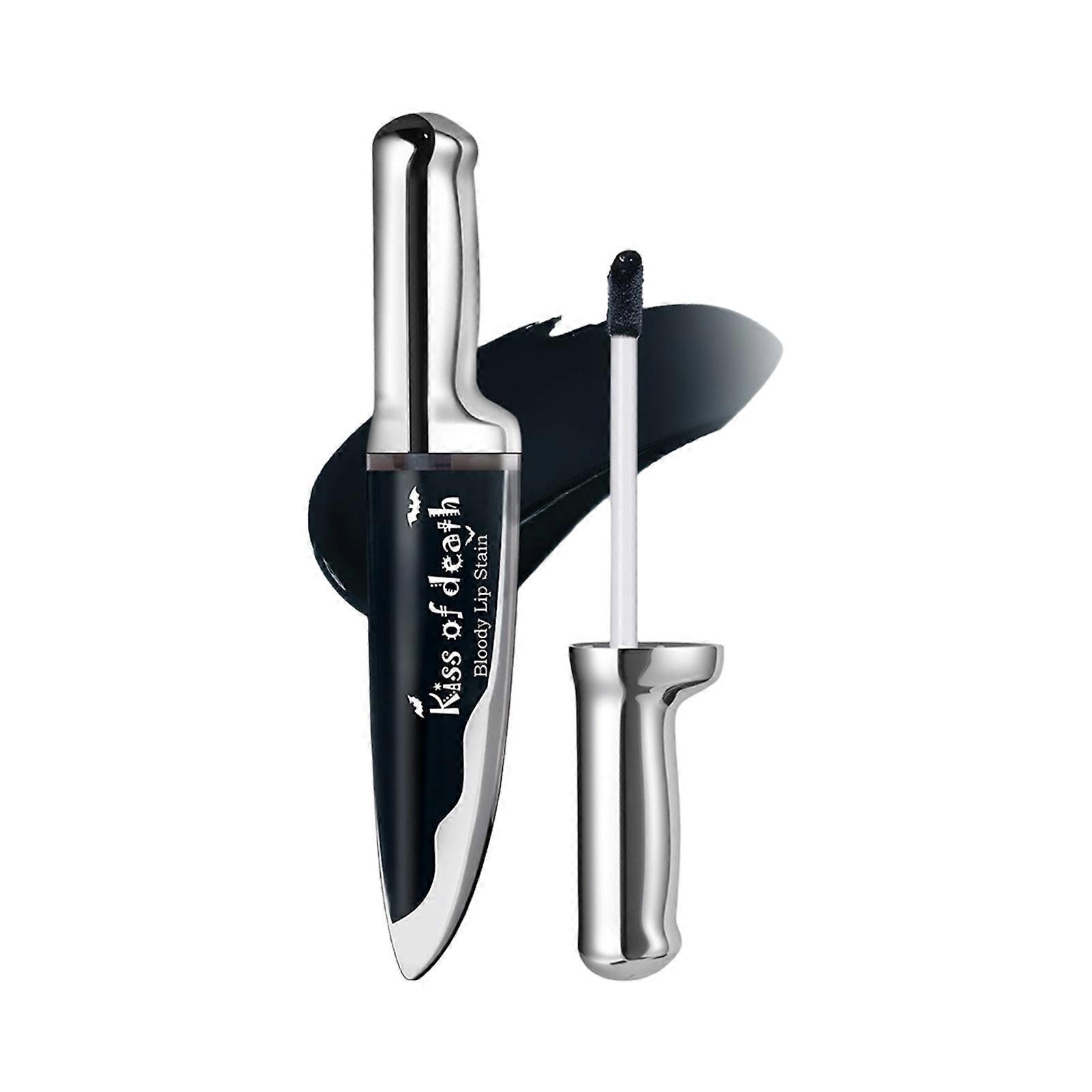 Highly Intensity Dark Lipstick Featherlight Bloody Lip Stain Full Coverage Color For Dramatic Halloween Transformations Multicolor