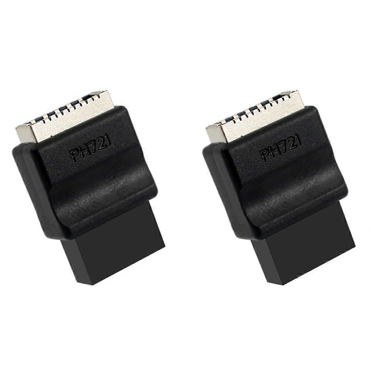 2X Motherboard USB2.0 9PIN Male to Type-E Female Adapter TYPE-E Interface Header Adapter