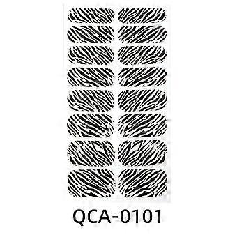Summer Fruit Waterproof Hot Stamping 3D Leopard Checkerboard Nail Art Stickers with Nail File