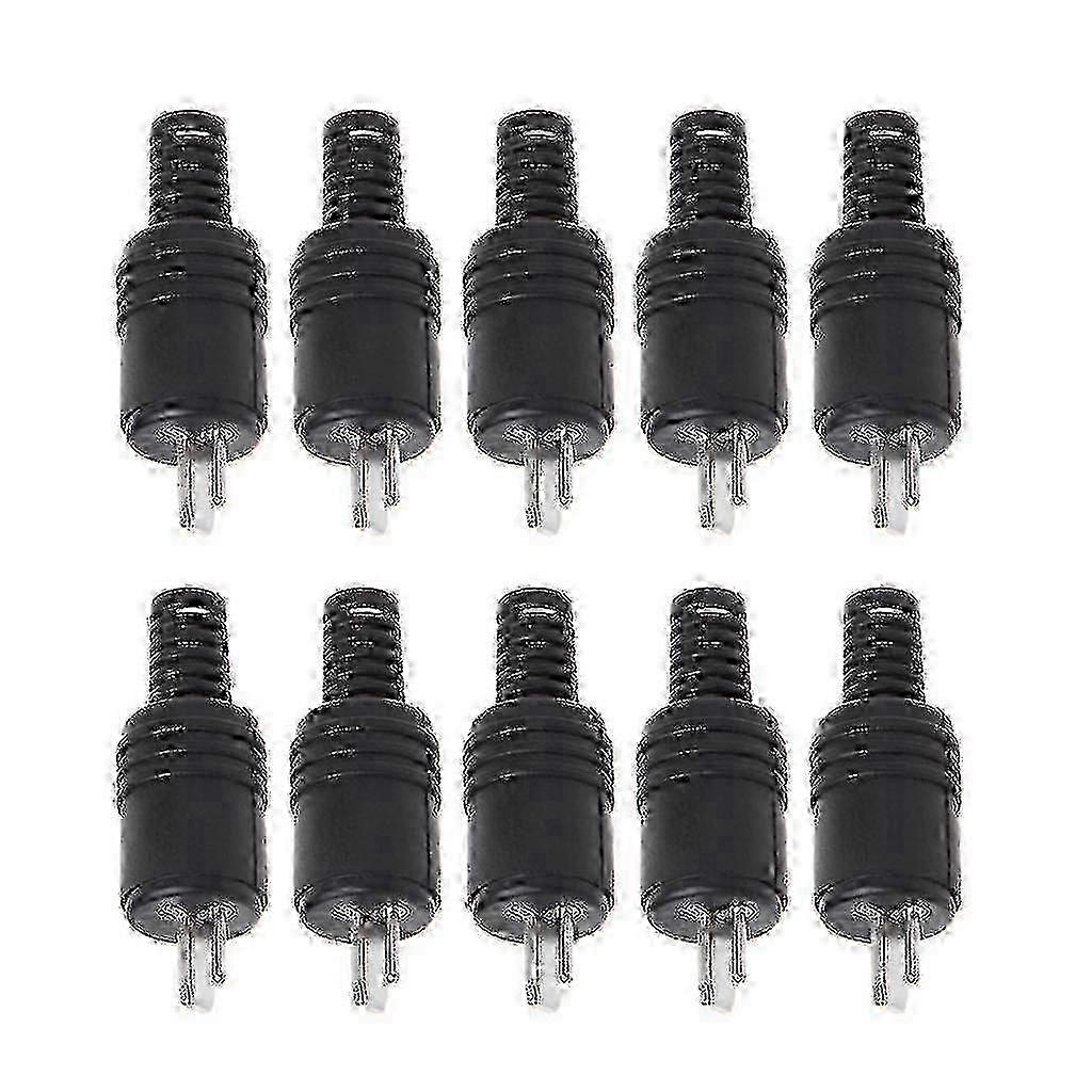 10pcs 2pin Din Speaker Male Plug Hifi Connector Screw Terminals Connector