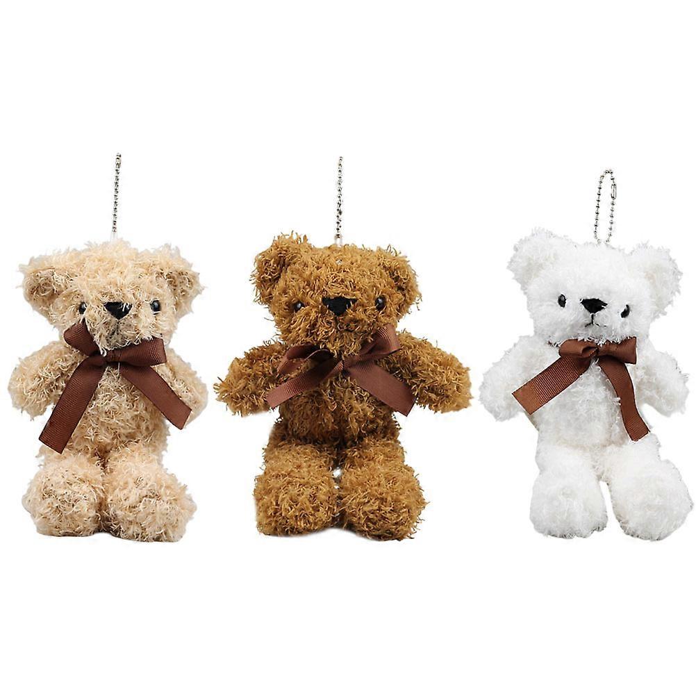 Bear Keychain Plush Bear Keychain Pendants for Hanging 6Pcs Set