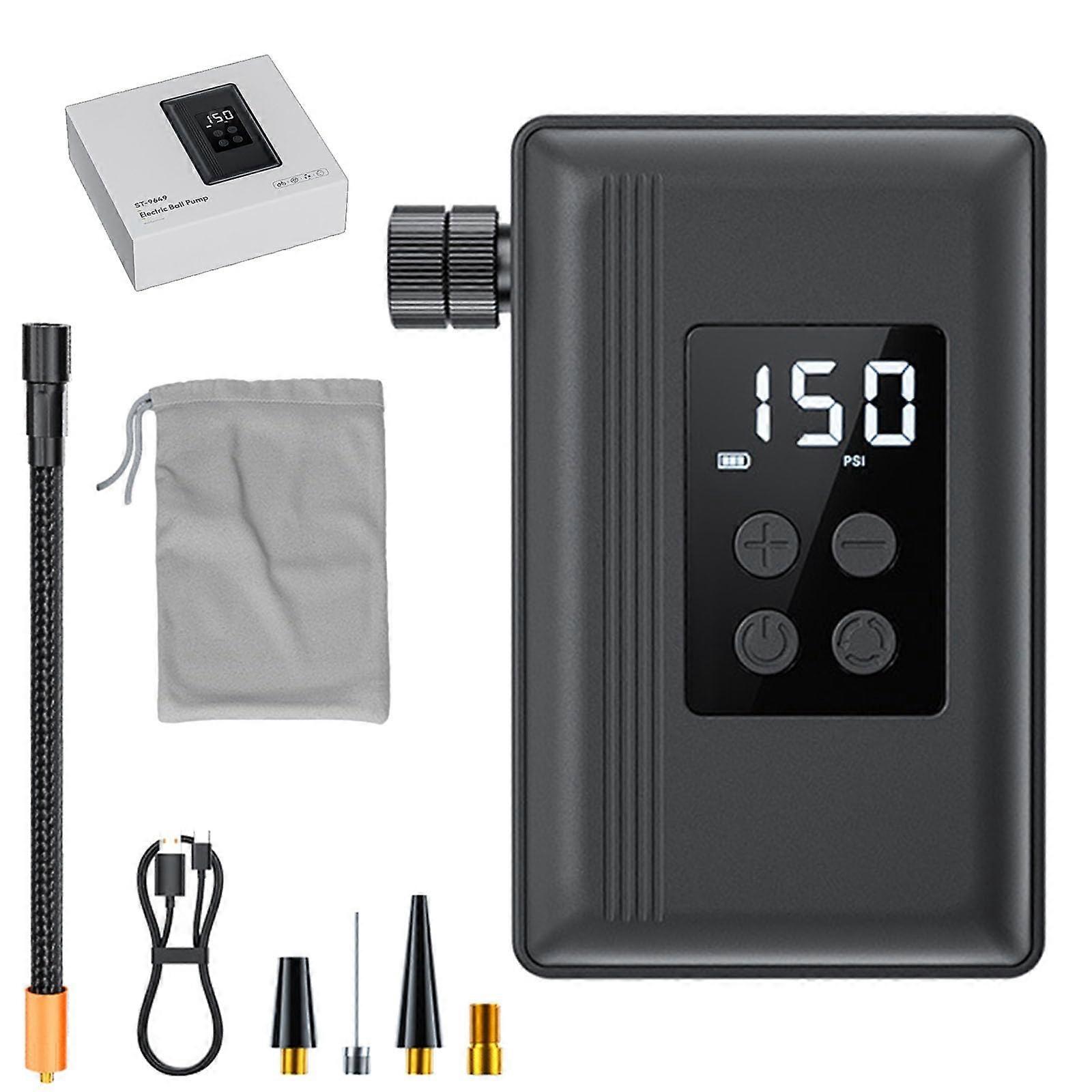 Electric Pump Mini Electric Tire Inflator Road And Mountain Bikes Lightweight Automatic Inflation Black 1 Pc