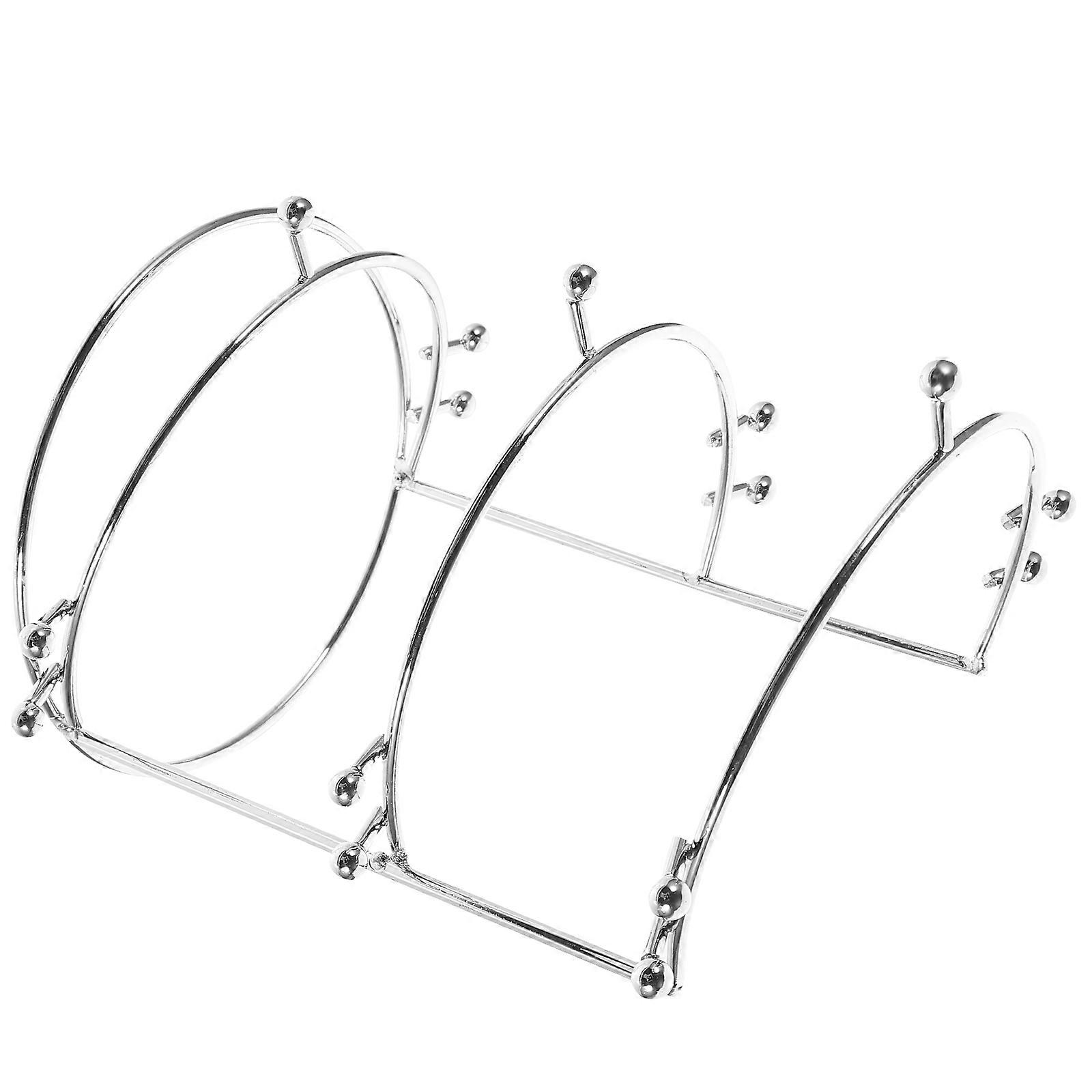 Three-Tier Metal Crown Display Rack Headband Holder for 2Pcs Wedding