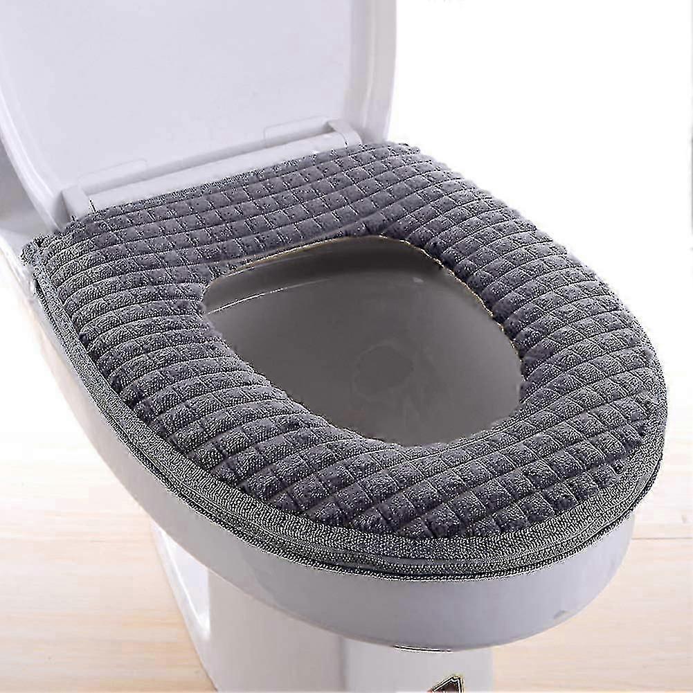 便座カバー、バスルームソフトウォームウォッシャブルトイレットシートカバー枕