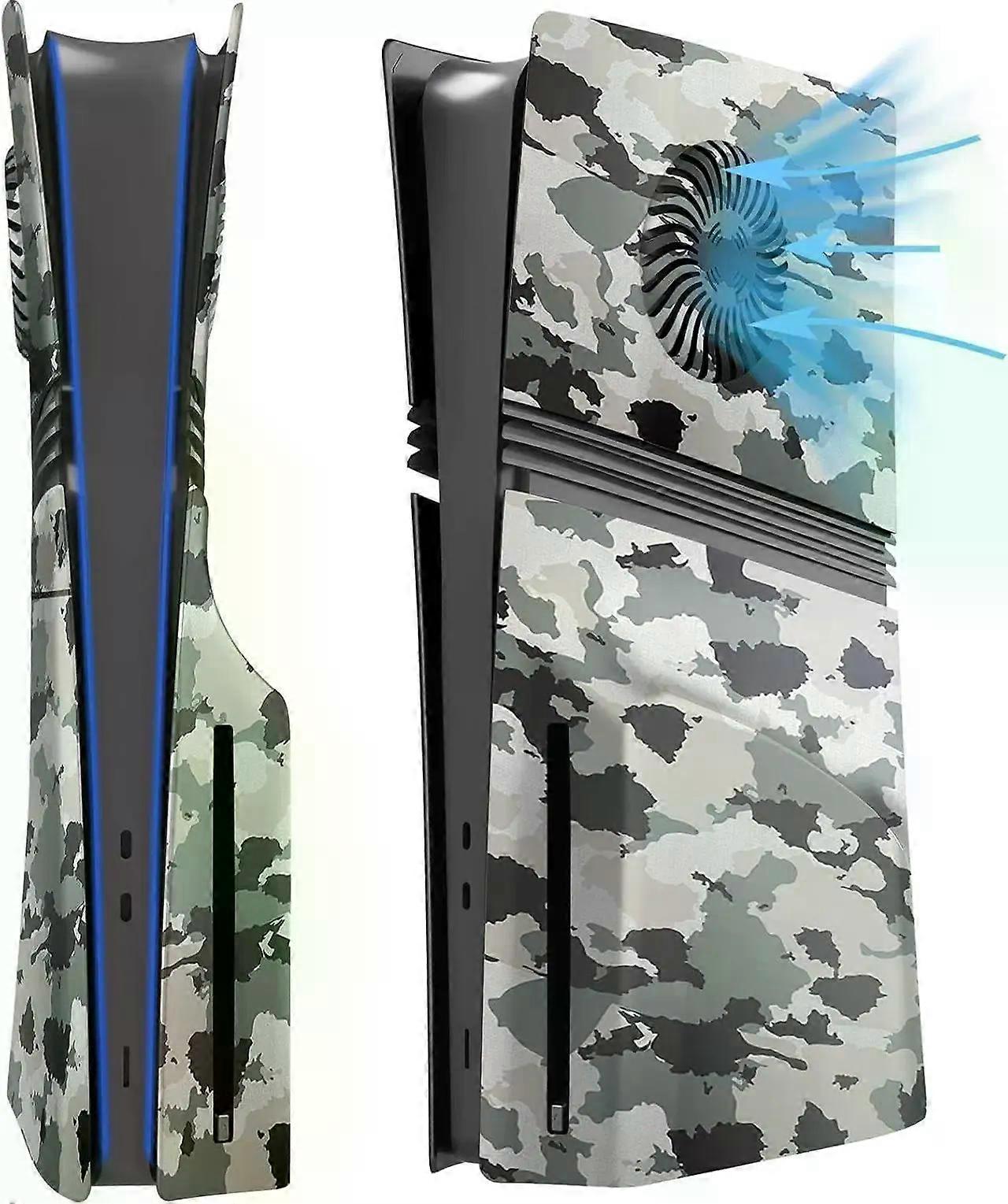 FacePlates for PS5 Pro Disc Edition Face Plates with Cooling Vents ABS Anti-Scratch Dustproof Protective Shell Cover, Replacement FacePlate for Playst