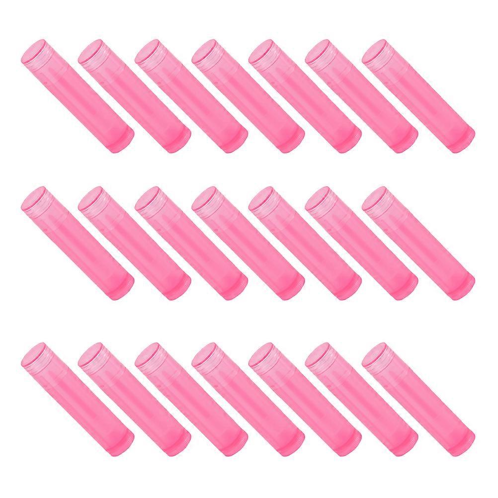 Self-Made Lipstick Containers 24Pcs Pink Pe Lip Gloss Tubes Leak-Proof Design for Storage