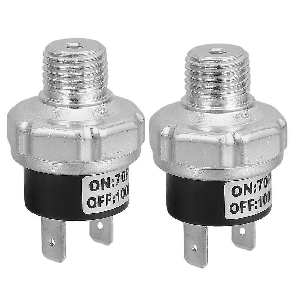 Air Compressor Pressure Switch for Pneumatic Control 4Pcs 70-100 Psi Silver