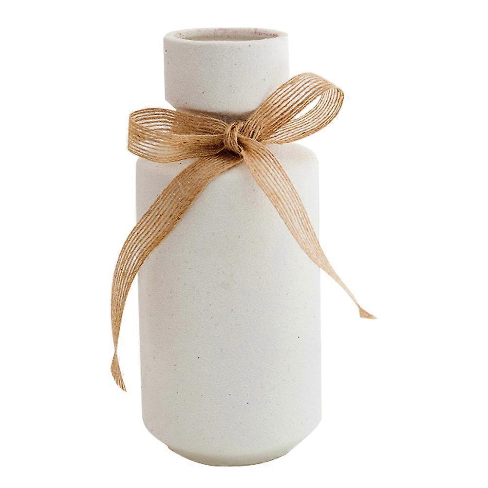 Simple Ceramic Vase for Multi-Function Flower Holding 2Pcs White Set