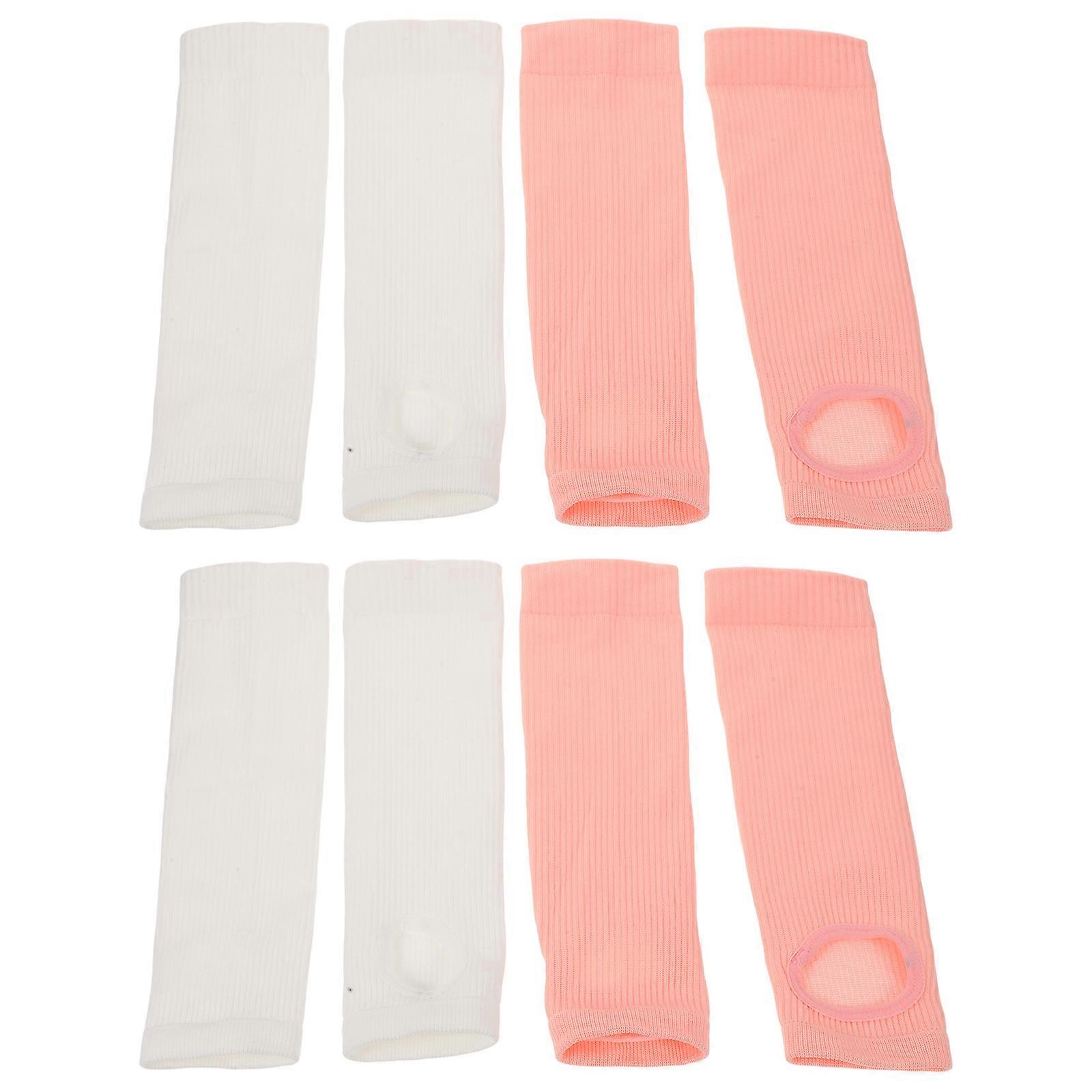 Calf Compression Socks for Women 4 Pairs Open Toes Moisture Management Serving Running and Outdoor Activities
