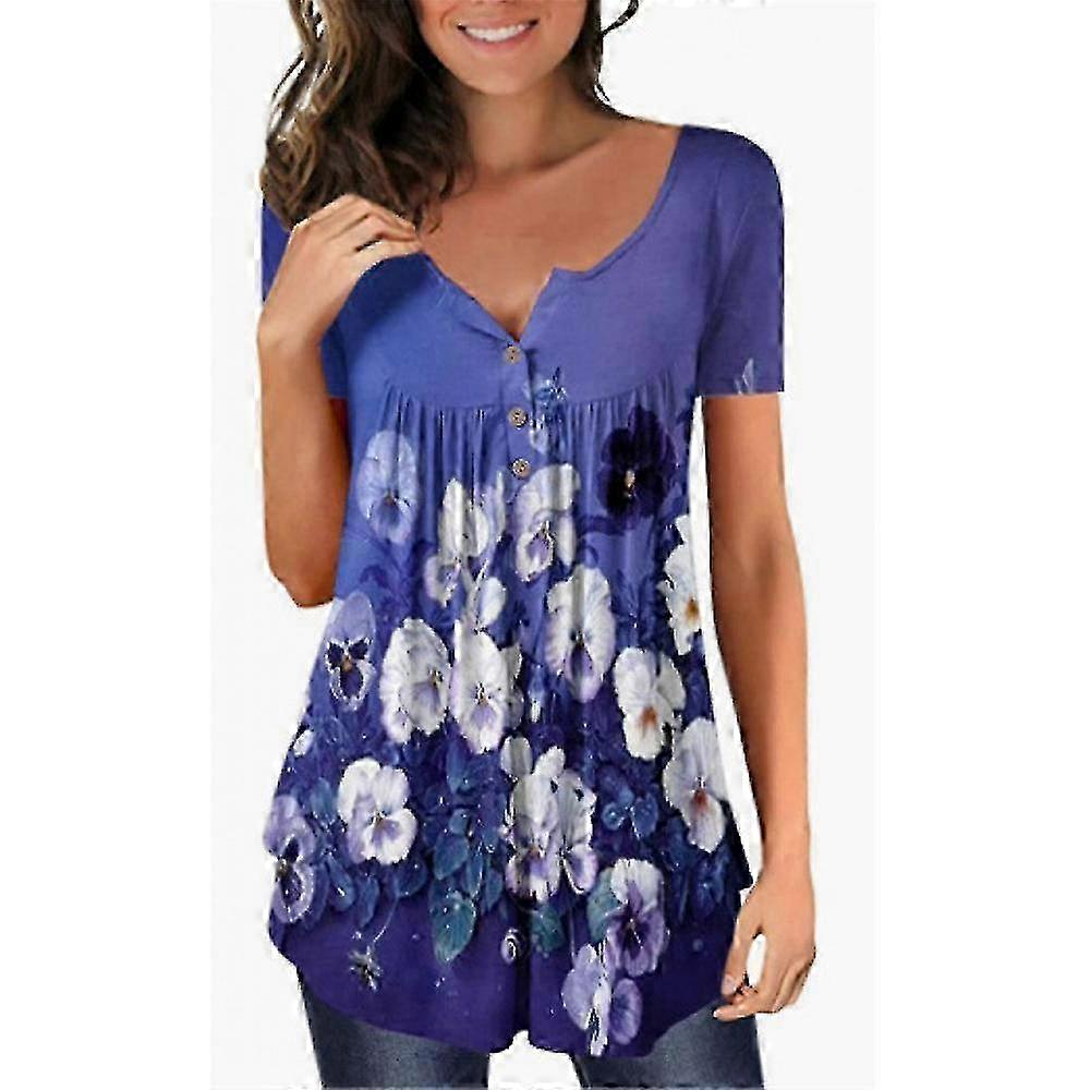 Plus Size Women's Casual Summer T-shirts with Short Sleeves - Loose Tunic Tops for Curves（New Arrival）