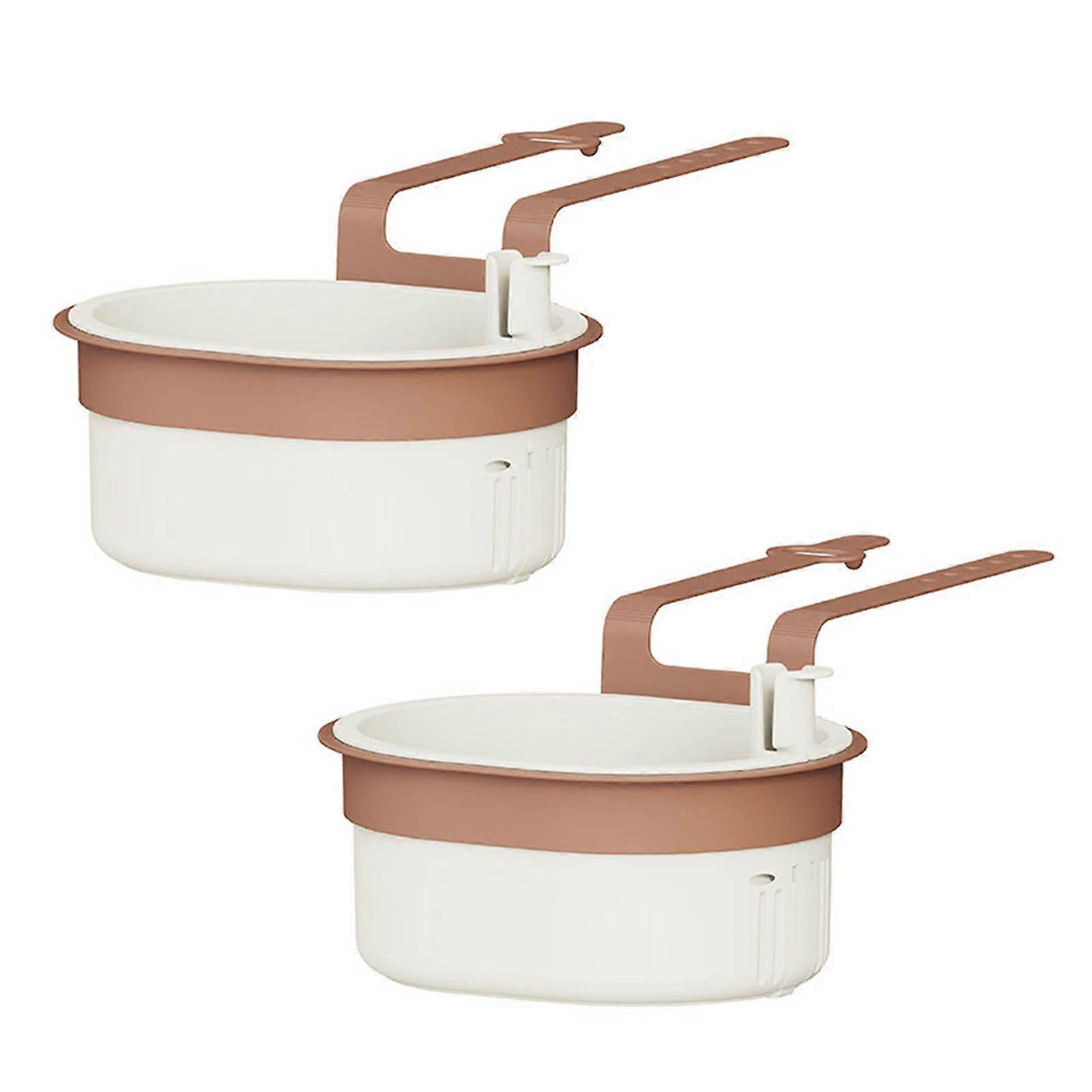 Jikaixiang 2Pcs Drain Baskets High-Efficiency Filter Easy to Install Automatic Dumping Sink Strainer Baskets Kitchen Trash Catcher