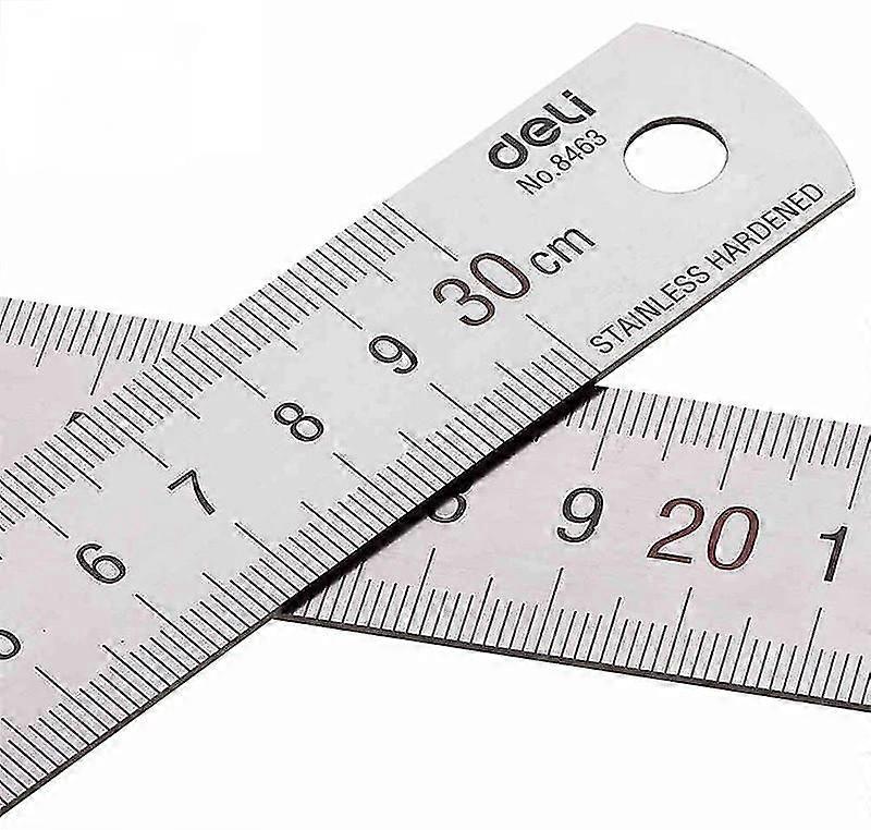 Righello dritto in acciaio inossidabile Precisione 15-30 cm Strumenti per scale di misurazione in metallo di spessore piatto Forniture per ufficio