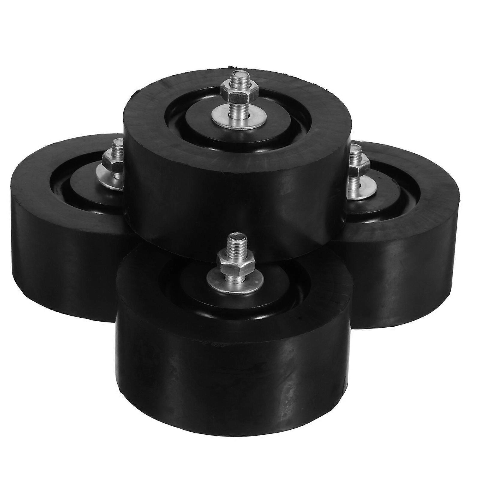 4pcs Air Conditioner Outdoor Unit Rubber Vibration Pads - Shock Absorbing Feet For Compressor Round Anti-Vibration Base For Ac Condenser