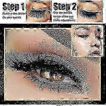 4Pairs Reusable Eyeliner and Eyelash Stickers False Eyelashes Sequin Eye Shadow