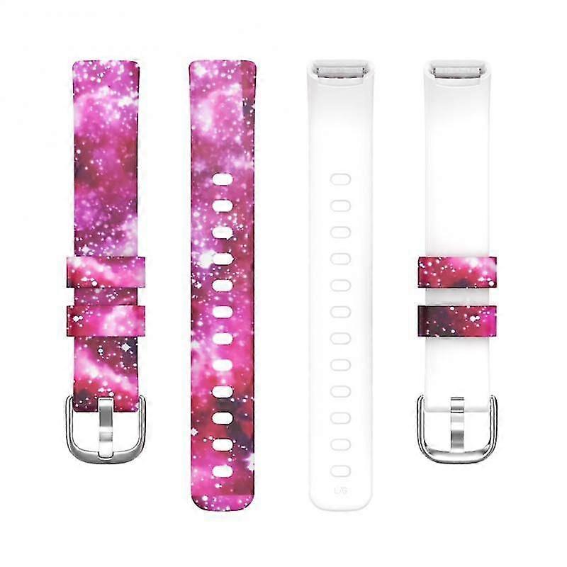Sweatproof Replacement Strap Watchband For Fitbit Luxe Waterproof Silicone Wristband Color Print Smart