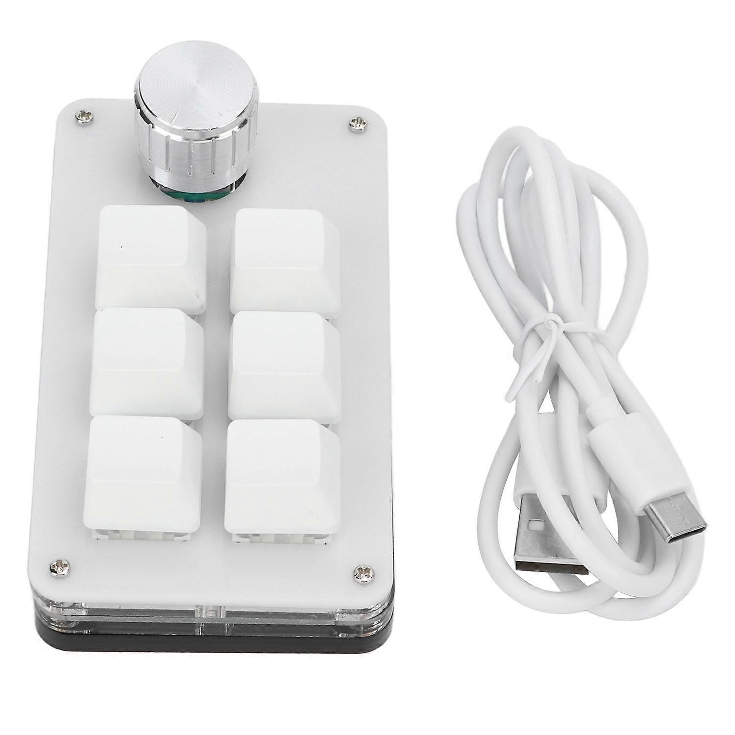 One Handed Mechanical Keyboard Multifunction 6 Key Mini Gaming Keypad Shortcut Programmable Keyboard