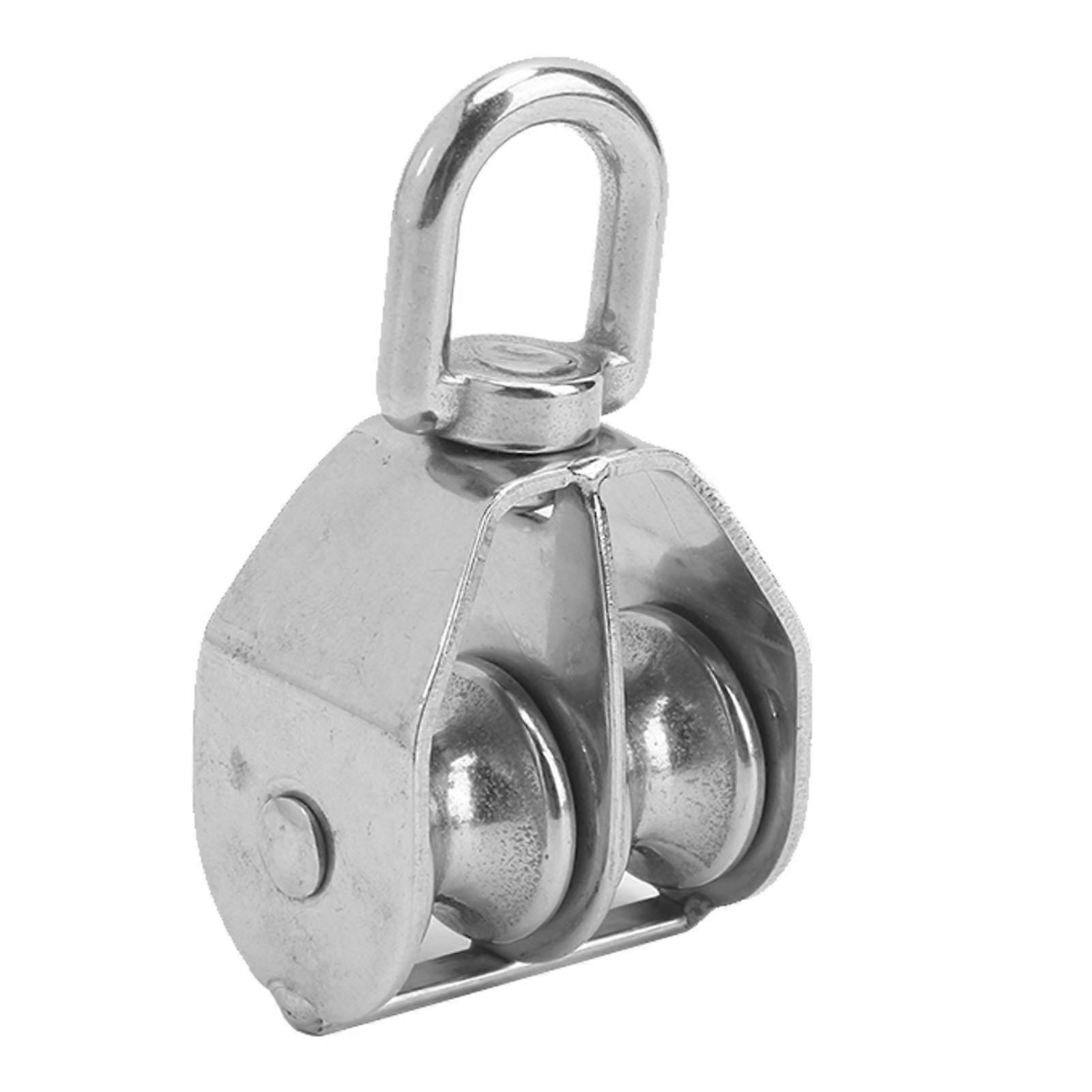 Marine Pulley Lifting Double Roller Rotatable Loading 316 Stainless Steel for Ships
