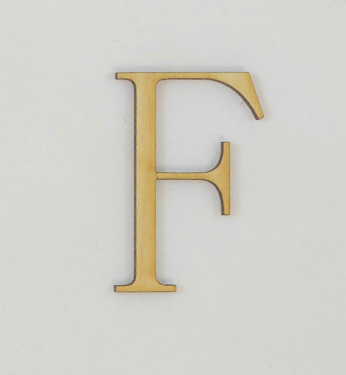 1 Pc, 6 Inch X 1/4 Inch Thick Fangsong Font Wood Letters F For Direction Use Or Decor