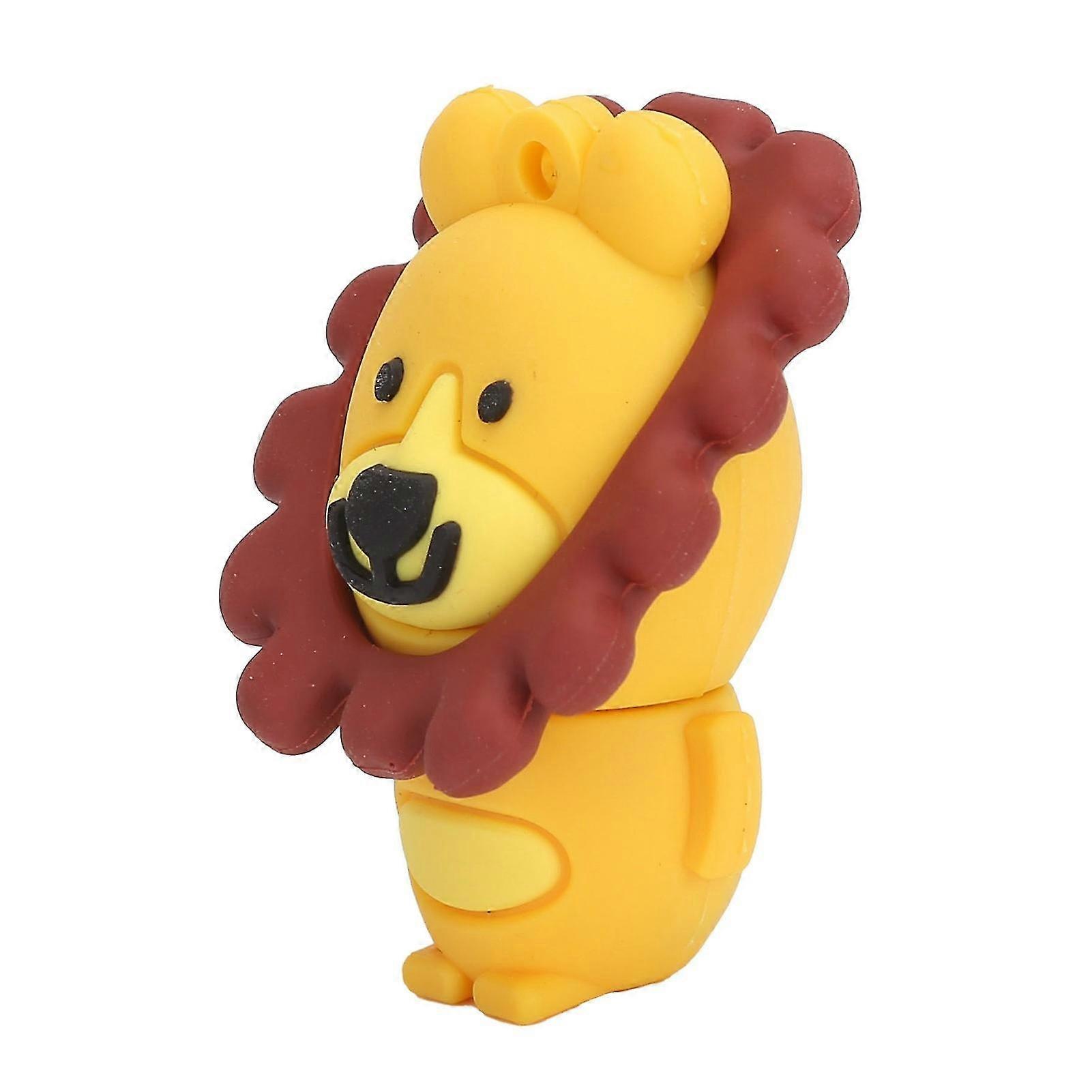 64gb Usb 2.0 Lion Shape U Disk Cute 3d Data Storage Gift