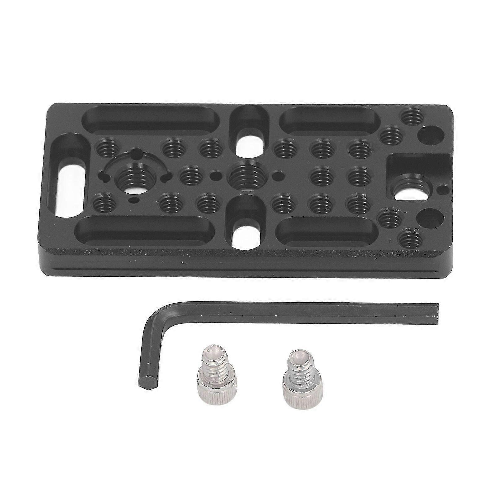 Camera Cheese Easy Plate Multipurpose Quick Release Cheese Expansion Board with 1/4 3/8 Thread Hole Cold Shoe Mount for Arri Locating Hole