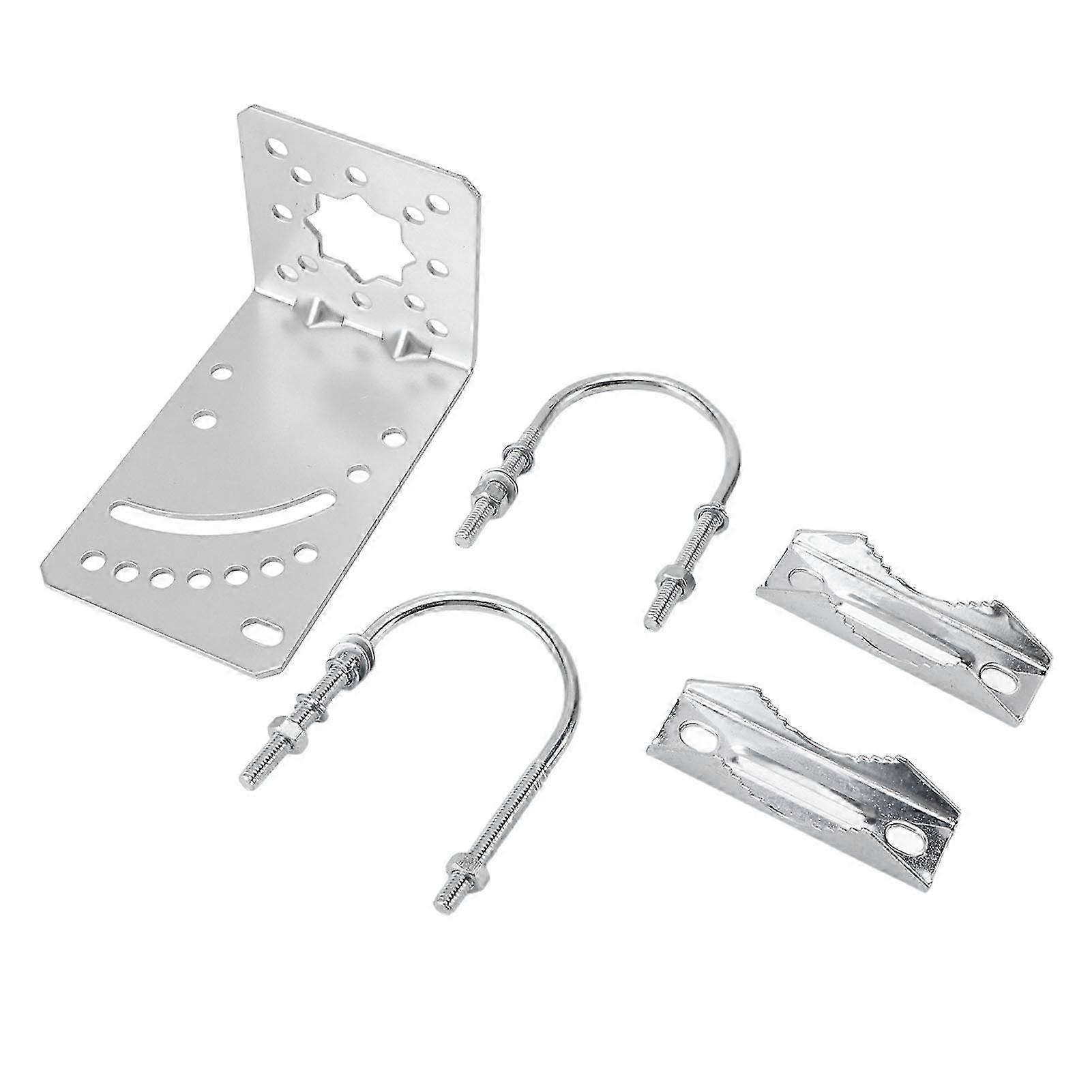 Antennae Mast Pole Mount Adjustable Angle Rustproof Antennae Pole Clamp Holder for Wireless Bridge AP Base Station Edition 1110