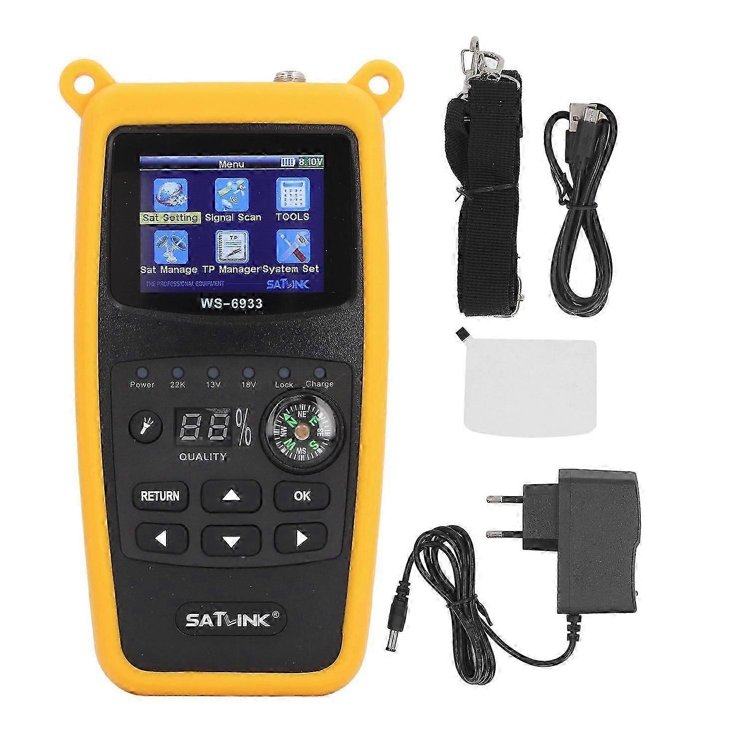 Satellite Finder 2.1 Inch Color Screen Digital Satellite Signal Meter with Compass and Flashlight 10