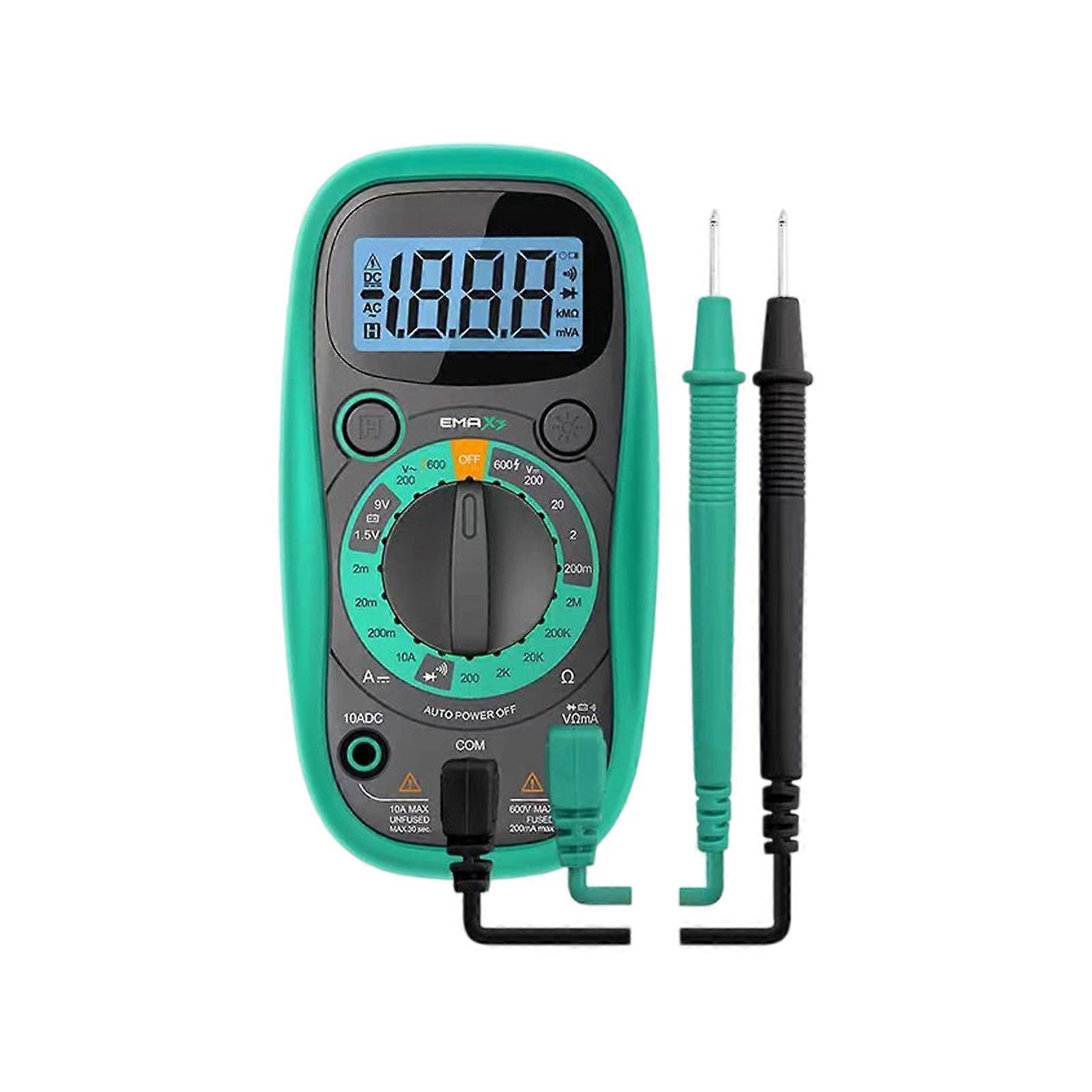 Resistance Multi Tester Meter Digital Display Multimeter Ammeter Voltemter 1999 Count Portable Tester Multicolor