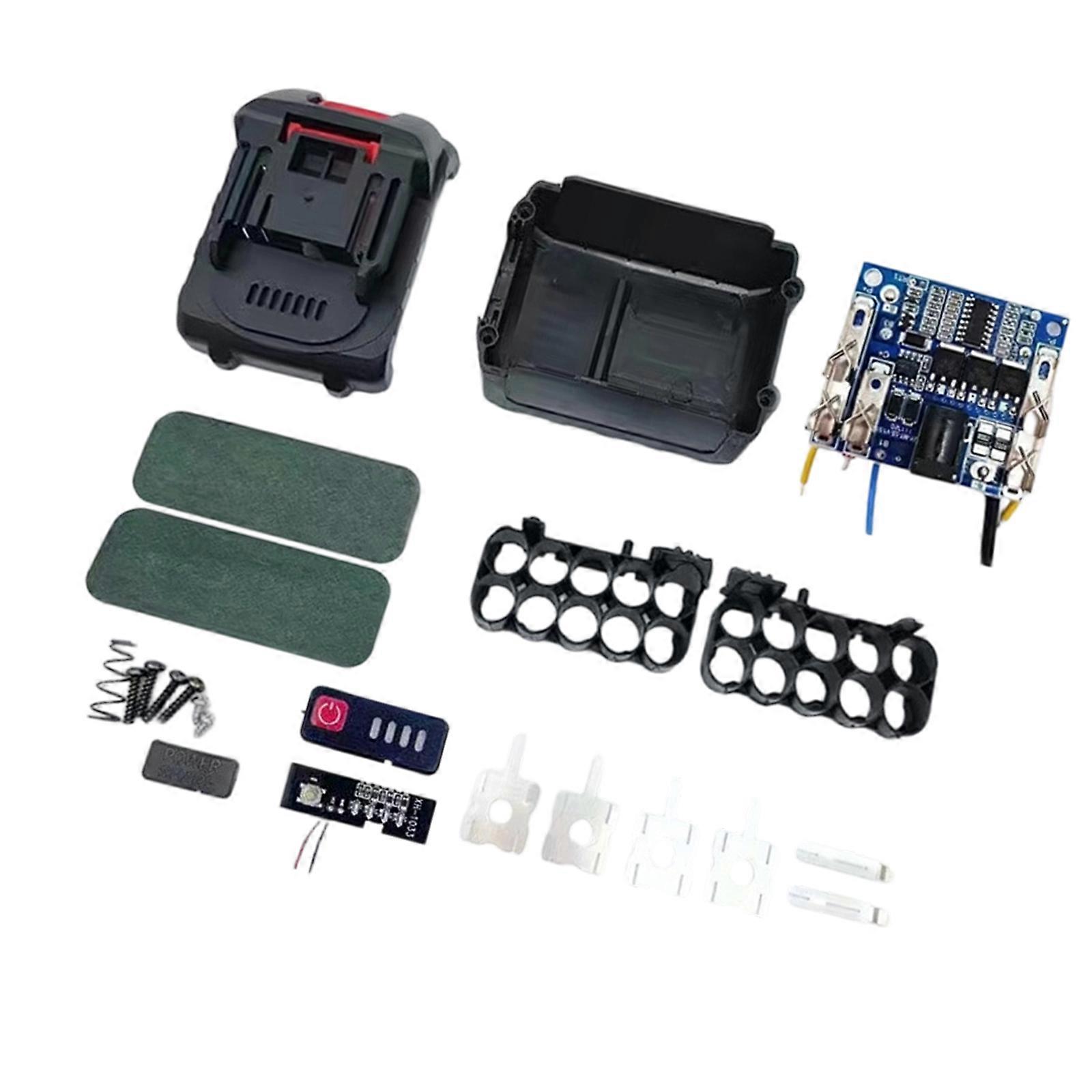 ABS Plastic Battery Shell Case For Power Tool Accessories 10/15/20 Cores Replacement Housing With Burning Management System Circuits Multicolor