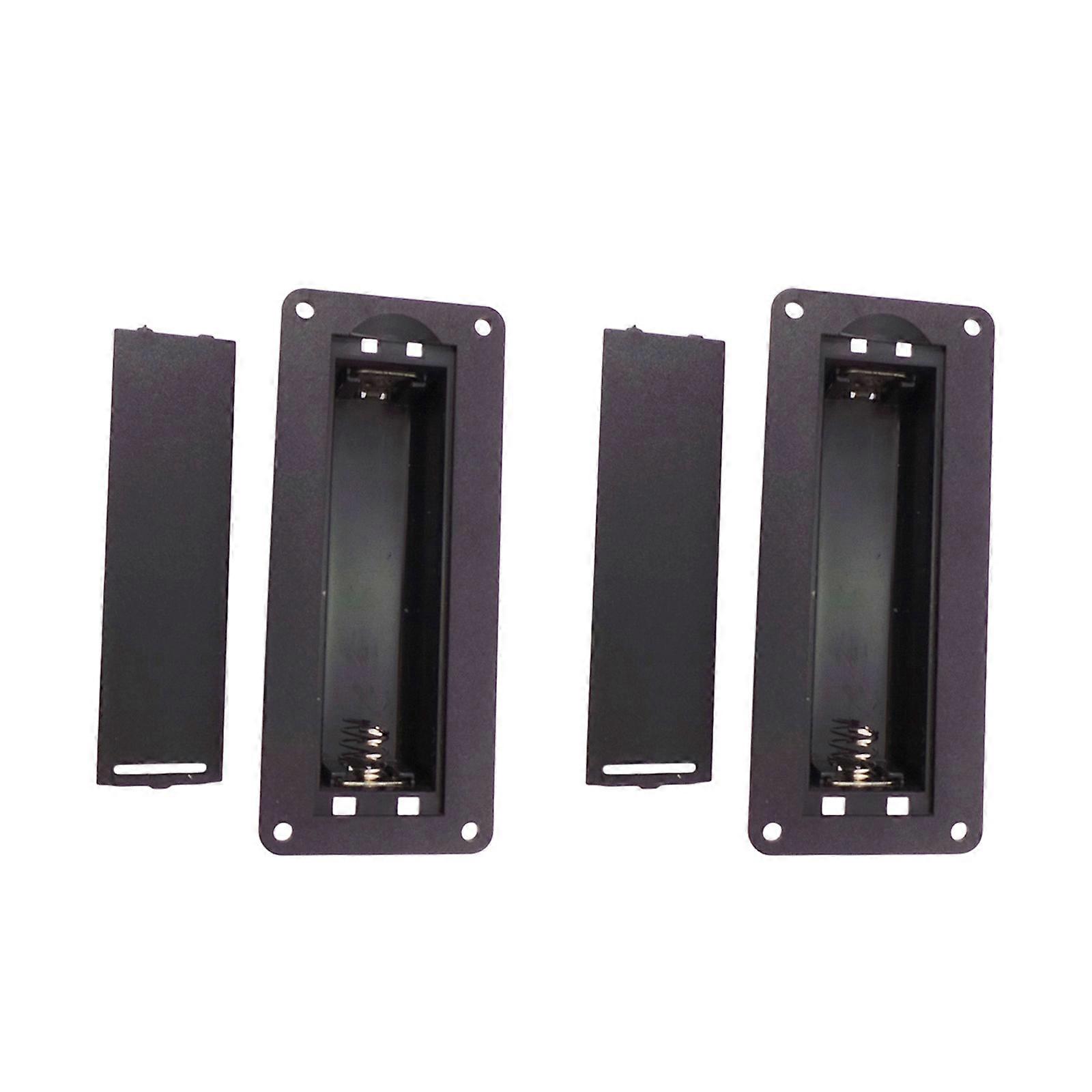 2Pcs 18650 Covered Battery Box Embedded Battery Box Series Parallel Connection Empty Box Replacement for 18650 Battery Multicolor