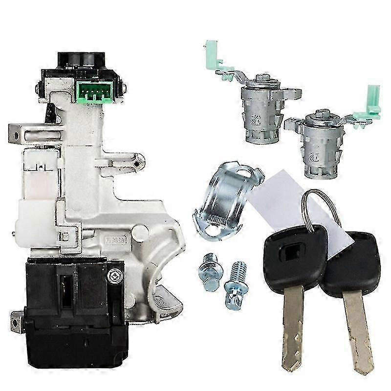 Interruptor de ignição do carro com 2 chaves Conjunto completo para Honda CRV 2002-2006 72185-S9A-013 Walkbee como mostrado