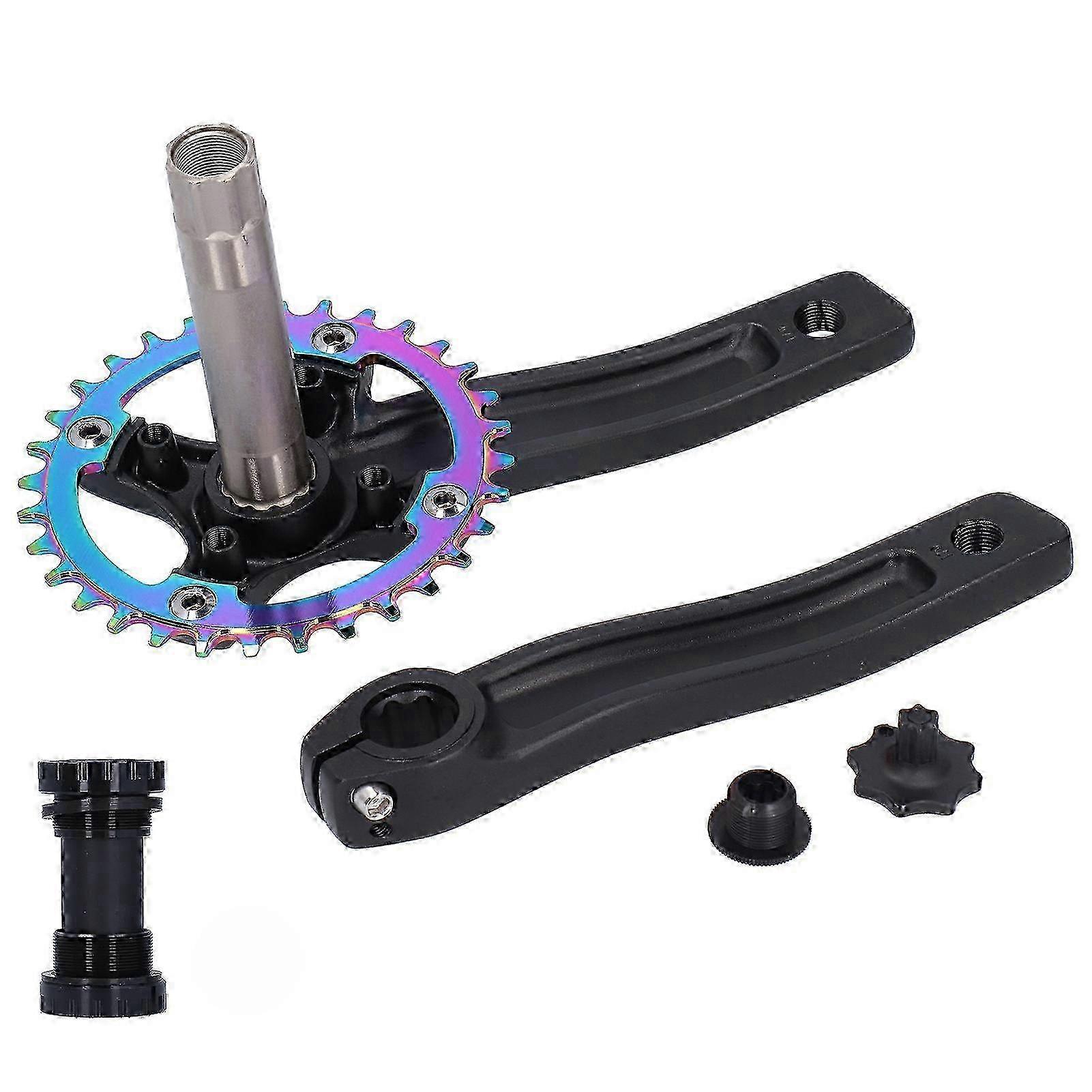 ZK‑22 Mountain Bike Crankset with Bottom Bracket 32T Single Speed Crank Arm Accessory