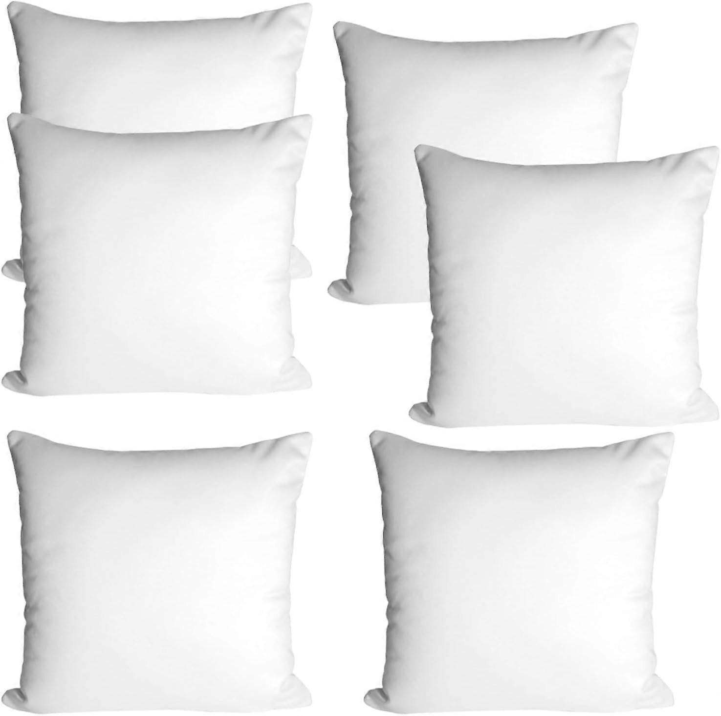 Cushion Inner Insert Pads 20x20 Inch 50x50 Cm Pack Of 6 Hypoallergenic Quick Rebound Square Cushion Inserts