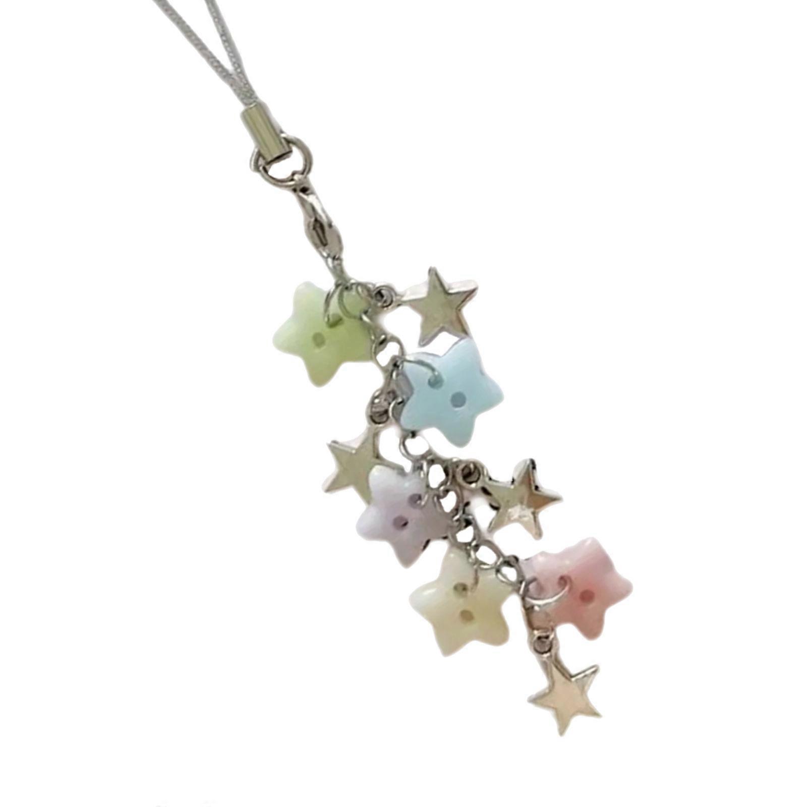 Star Beaded Cellphone Lanyard Multicolor Designs Accessory for Everyday Use Multicolor