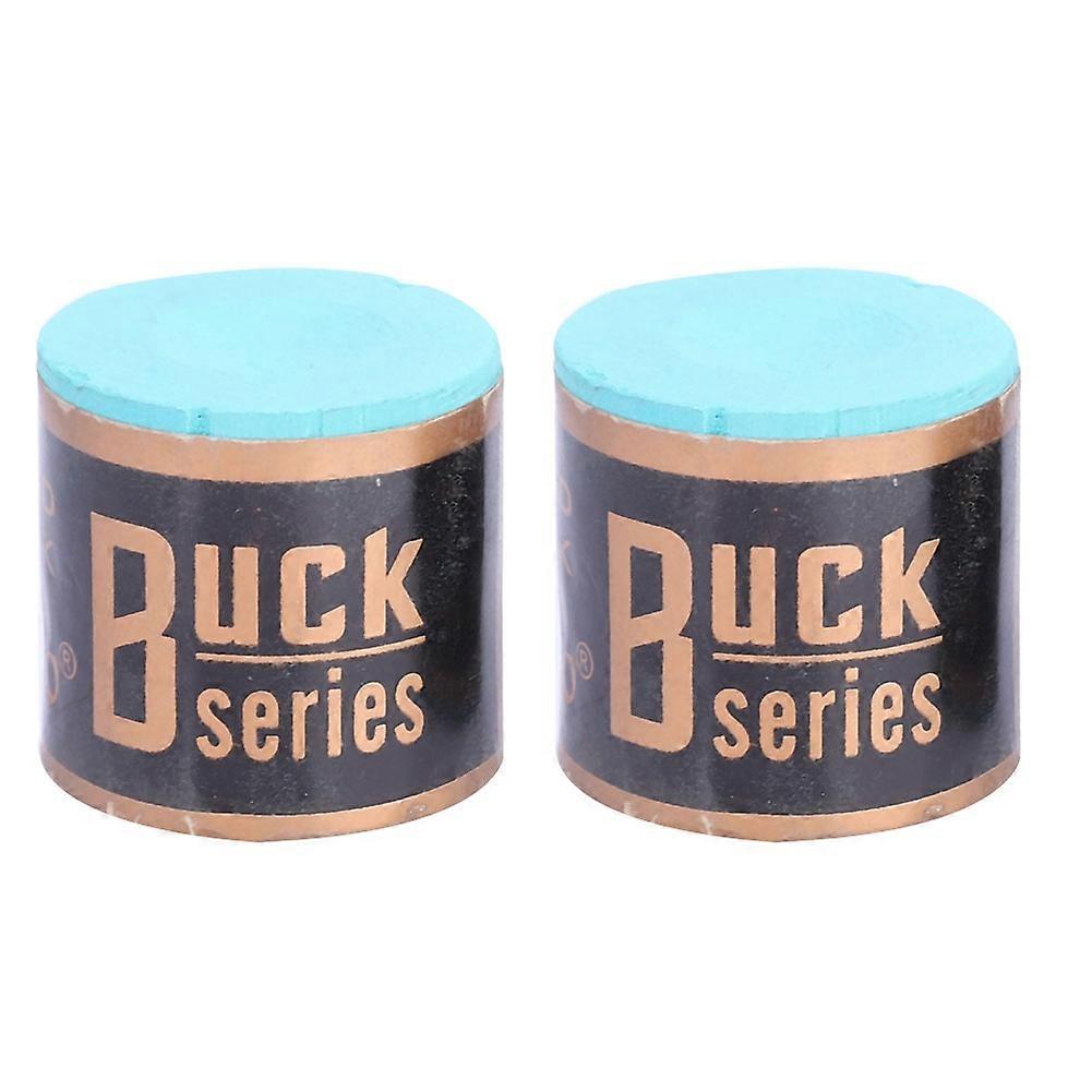 2pcs No Slip Cue Tip Chalk Billiard Pool Cue Dry Chalk Accessory for Snooker Pool (Green)