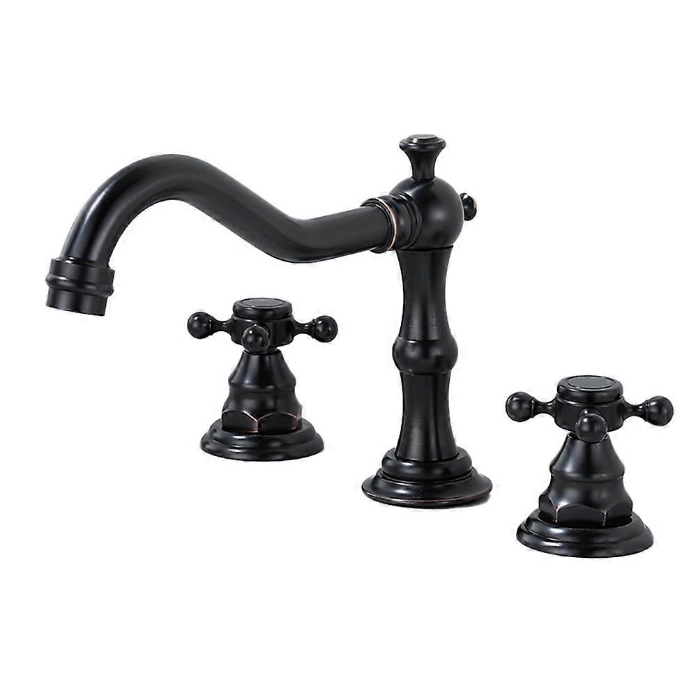 Installation of A Set of Sink Faucet Table Top Hot and Cold Control Valve Mixer Handle Bathroom Faucet Switch Handle A